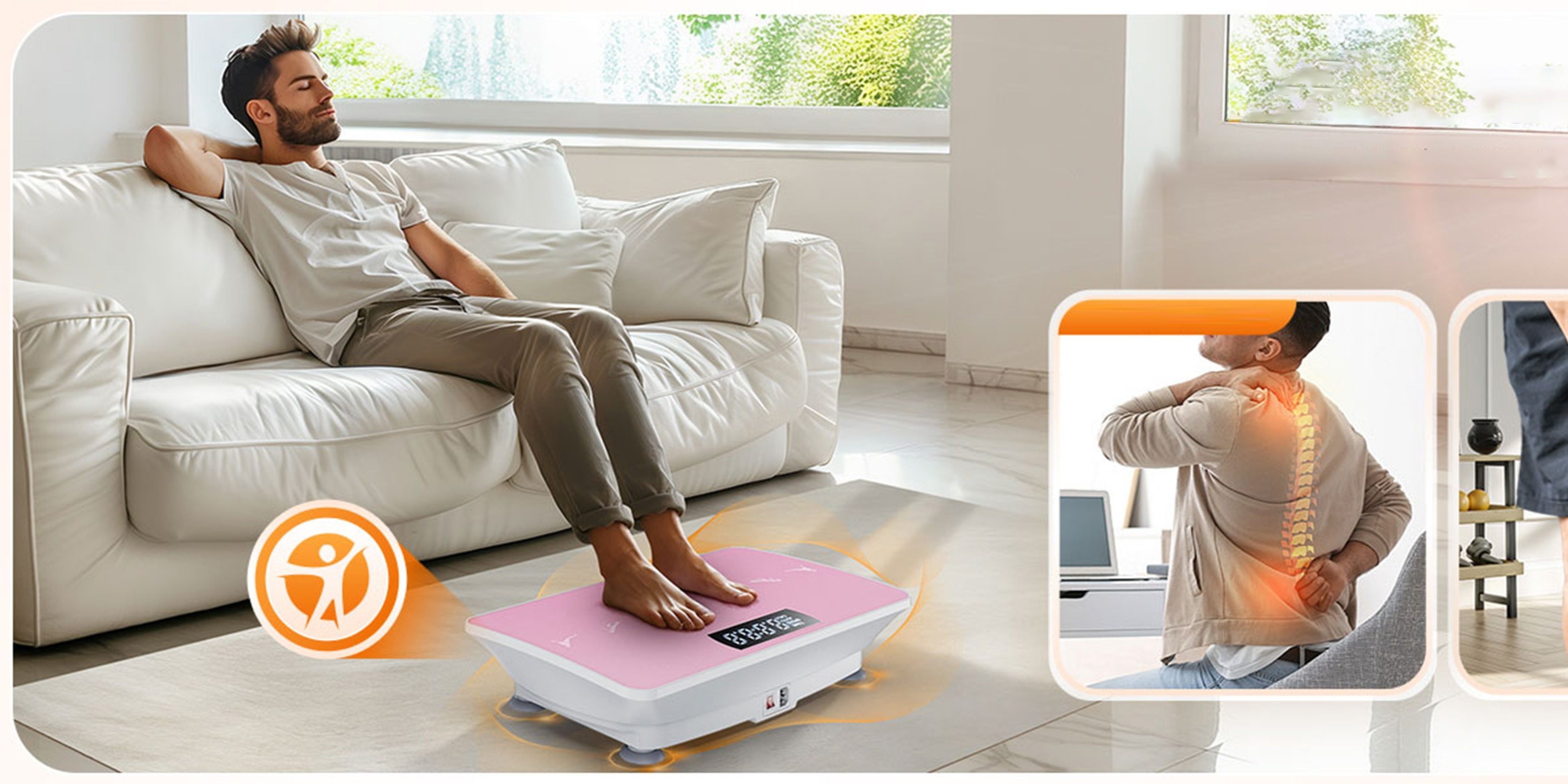 Vibration Plate Exercise Machine, Whole Body Workout Power Vibrate Fitness Platform Vibration Plate for Lymphatic Drainage, Silent Motor Speed Control, Body Shaping for Home Workout-Ideal Fitness Gift