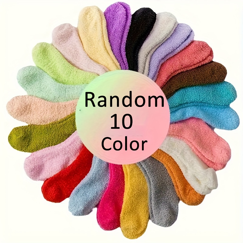 E-shop 10 Paar weiche, farbenfrohe Socken für Herbst und Winter, , um deine Füße warm zu halten zu Hause