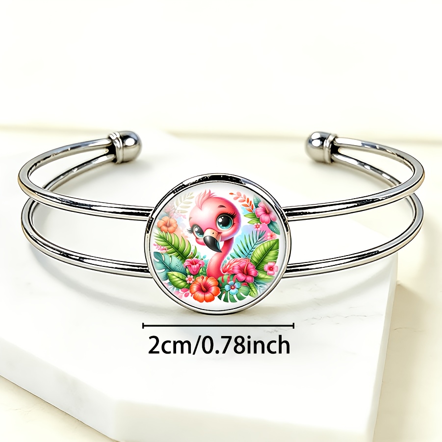 Adjustable Open Bangle with Vibrant Pattern Design
