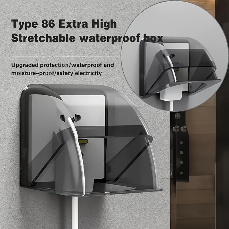 

Newshark Outdoor Waterproof Socket Cover - Rainproof & Sun Protection For Bathroom And Kitchen Power Supplies