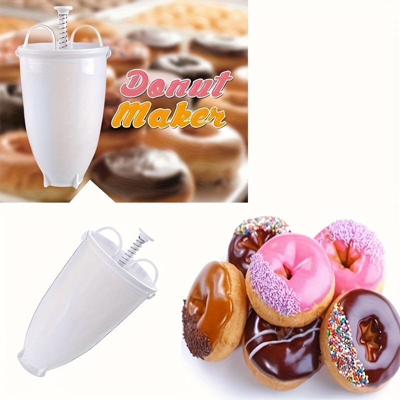 

Wedding Occasion Manual Donut Maker - Portable Baking Tool, Oval-shaped Plastic Dessert Doughnut Diy Kit, Simple Handheld Batter Dispenser, 1-piece Doughnut Baking Mould Machine For Sweet Treats