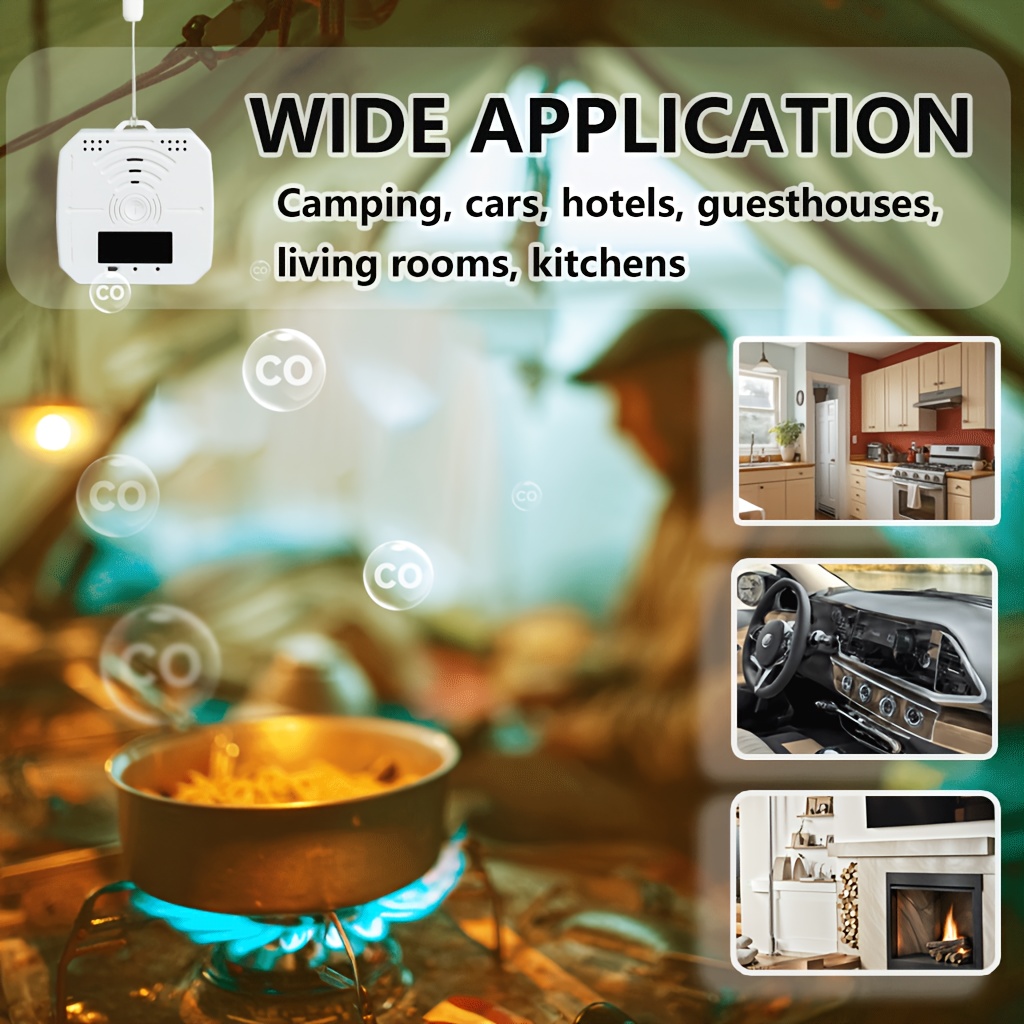 this portable carbon   detector is designed for travel with a standby time of 180 days battery operated   featuring   display real time carbon   monitoring and   audible and visual alarms Product details 3