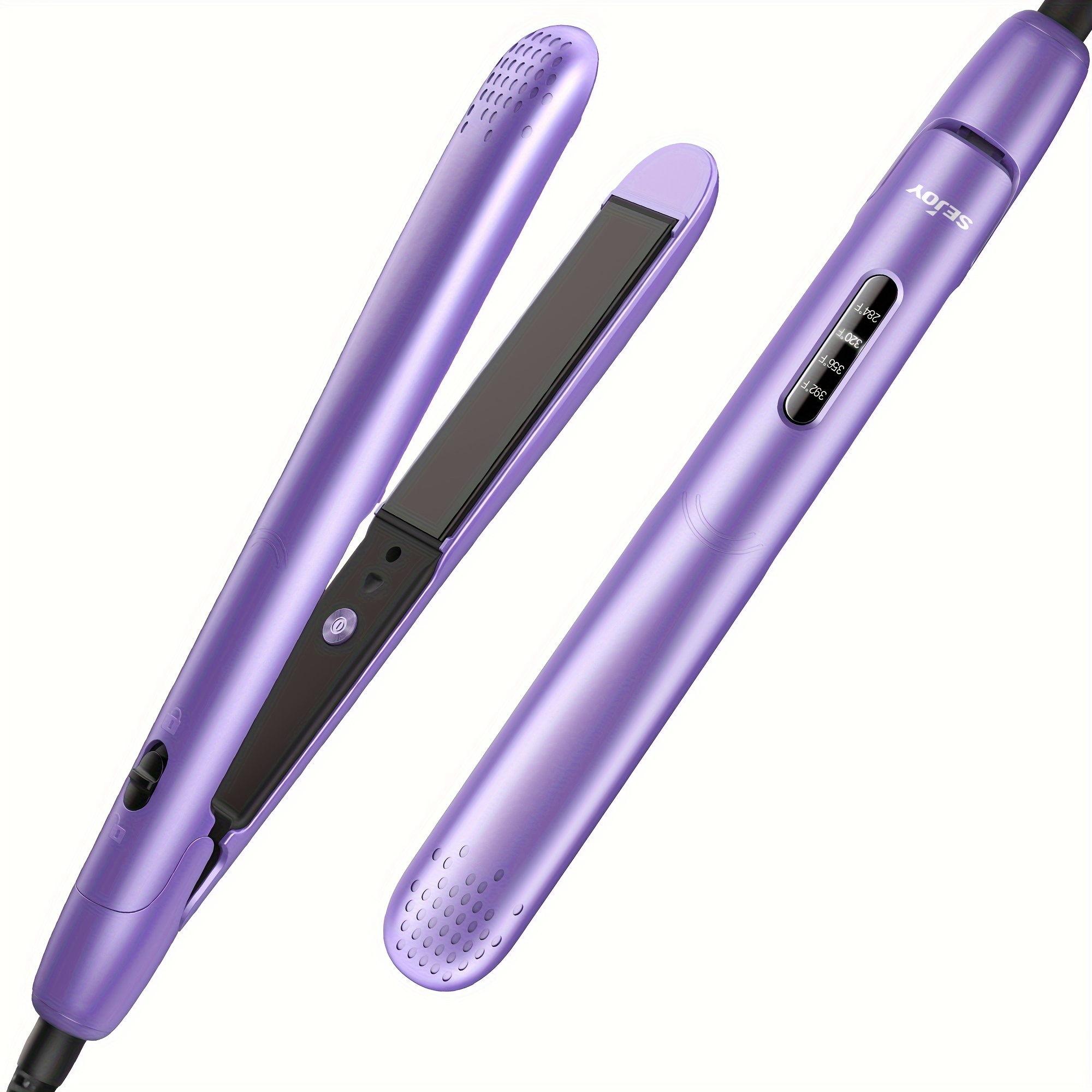 

Sejoy Flat Iron Hair Straightener And Curler 2 In 1 With 10s Fast Heating, Dual Uses Professional Straightening Curling Iron With Temperature Adjustable & Automatic Shut Off