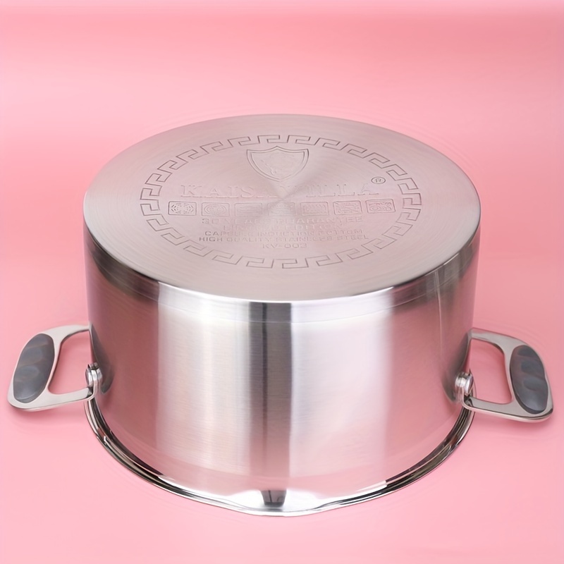   villa 304 stainless steel soup pot thickened non stick pot double ear stew   pot dessert pot sauce pot home use gift box details 4