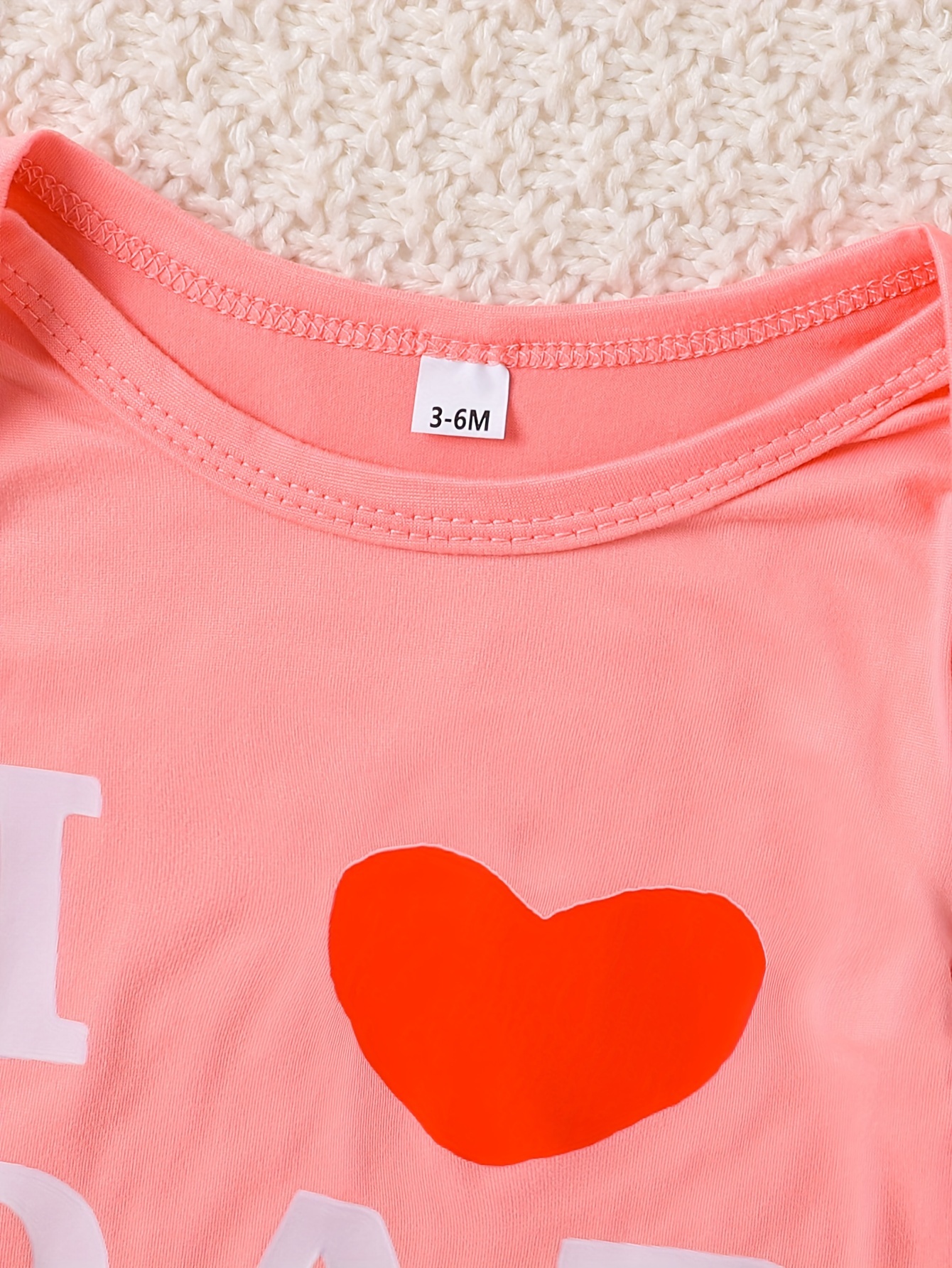 Lente/herfst baby meisjes romper met ronde hals en letterprint