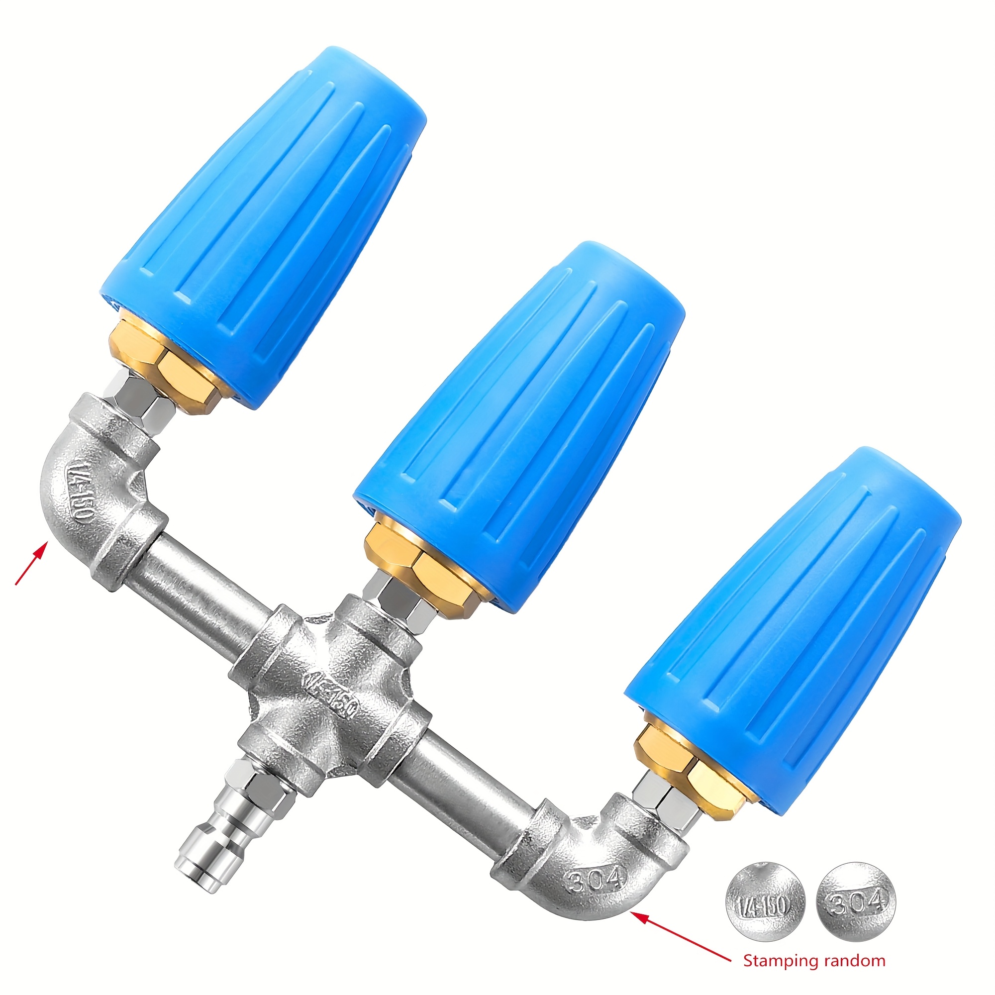 Hochdruckreiniger-Sprühdüsen Set 4-teilig (1.1mm/1.2mm/1.4mm/1.6mm) – Mit 1/4" Schnellanschluss, Bis 4000 PSI, Für Gründliche Reinigung