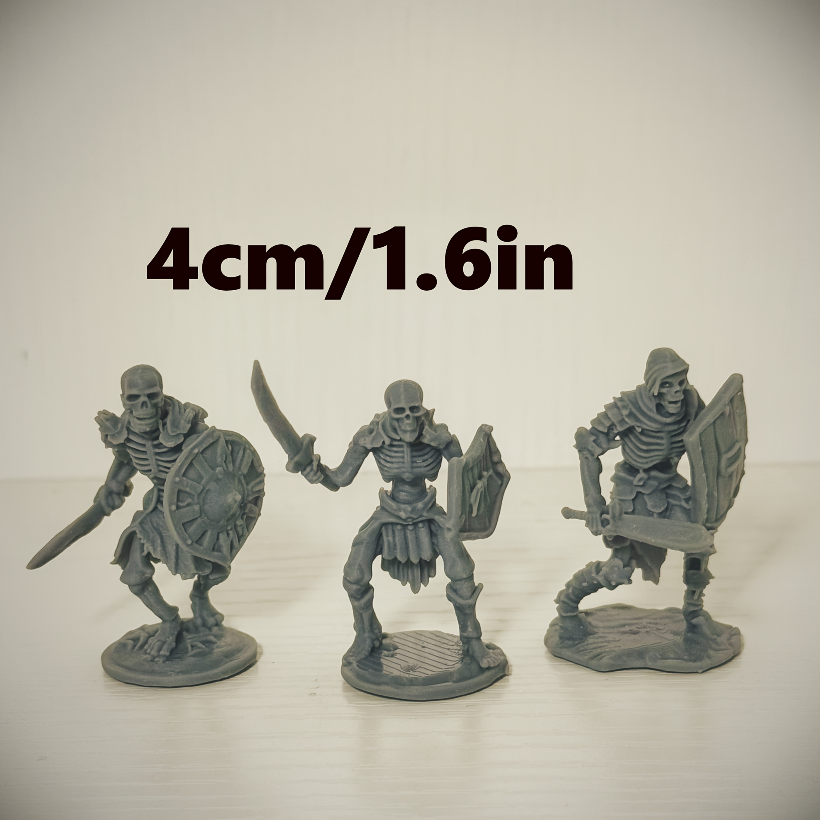 Image of 3pcs Skeleton Guard Chess Piece Models. Wielding Swords, , And . Detailed Halloween Decorations, Suitable For Board Games, Role-playing Enthusiasts, Tactical Tabletop Rpgs