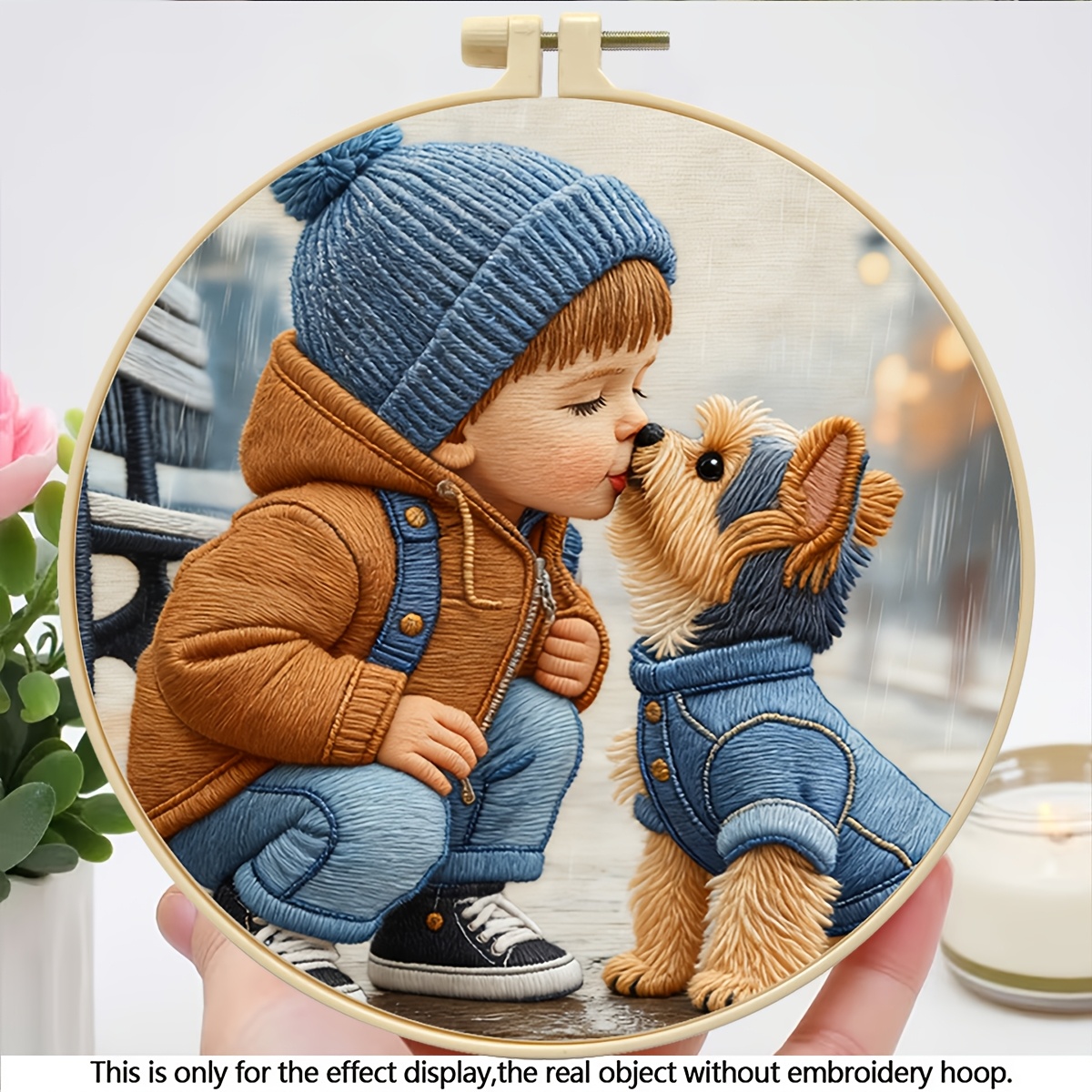 TEMU A Set Of Printed Embroidery Kits For, Featuring Between A Puppy And A. This Handmade Embroidery Kit Is Suitable For Adult Beginners And