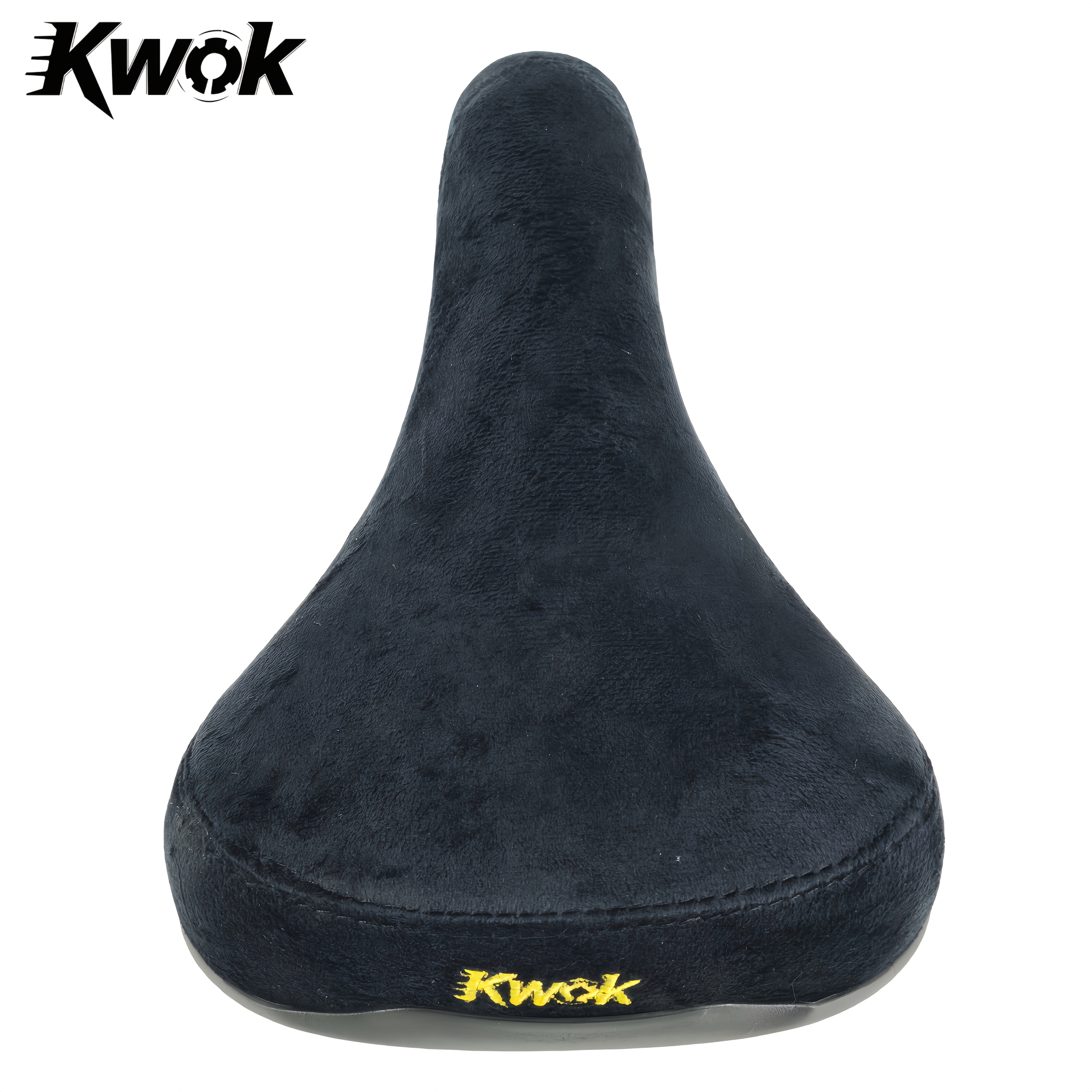 TEMU Selle de vélo KWOK, BMX de performance vintage , vélo de dirt jump, selle à surface en flanelle avec motif brodé, selle de vélo à double rail,