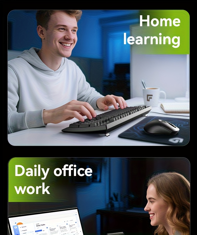 [ACER Genuine Product] High-Efficiency Wireless Keyboard And Mouse Set, Ultra-Slim Keyboard Paired with Silent Mouse, 2.4G Receiver Plug And Play, Responsive Tracking, Long-Lasting Power, Enhance Office Efficiency