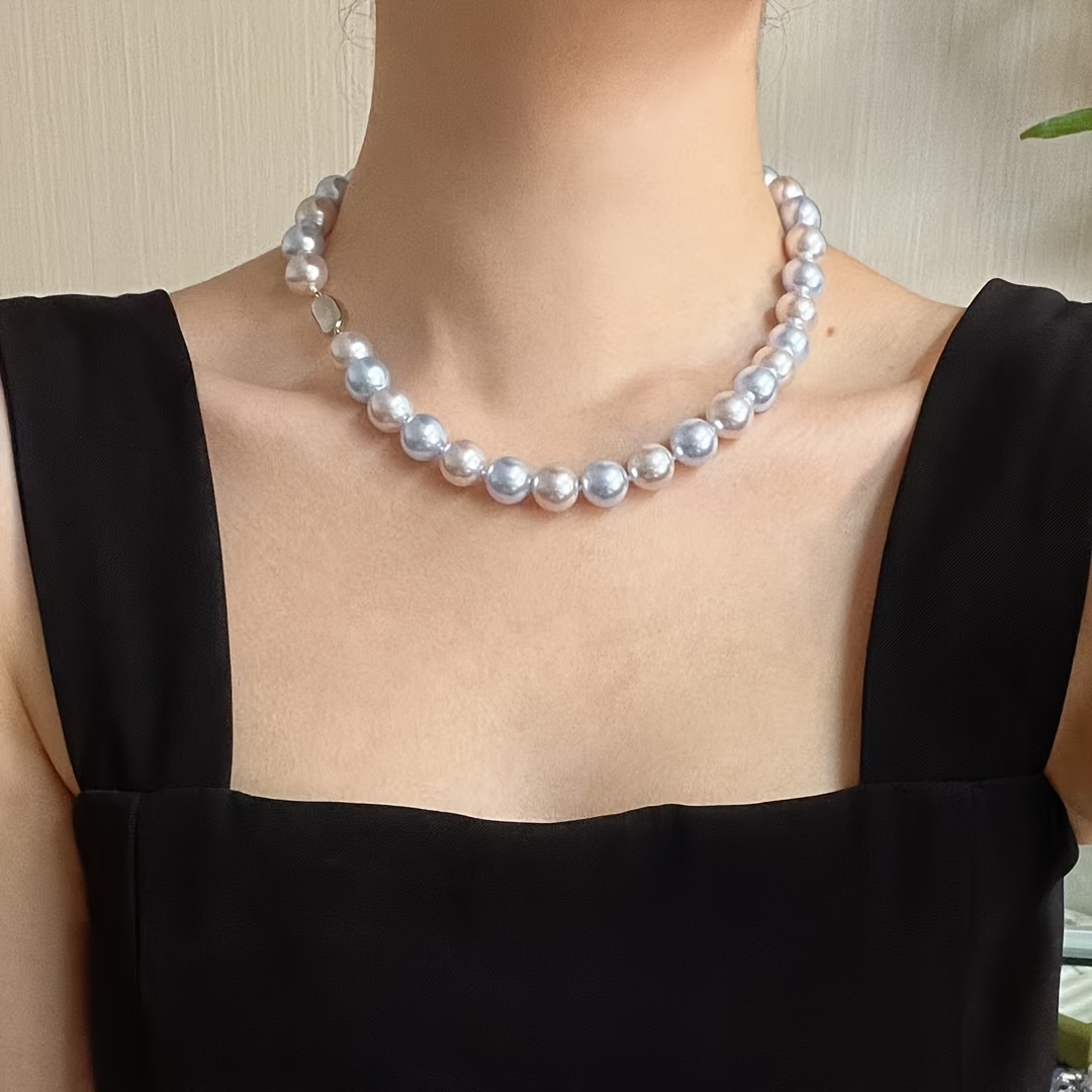 Morandi Double Women'S Pearl Necklace Collarbone Training Necklace