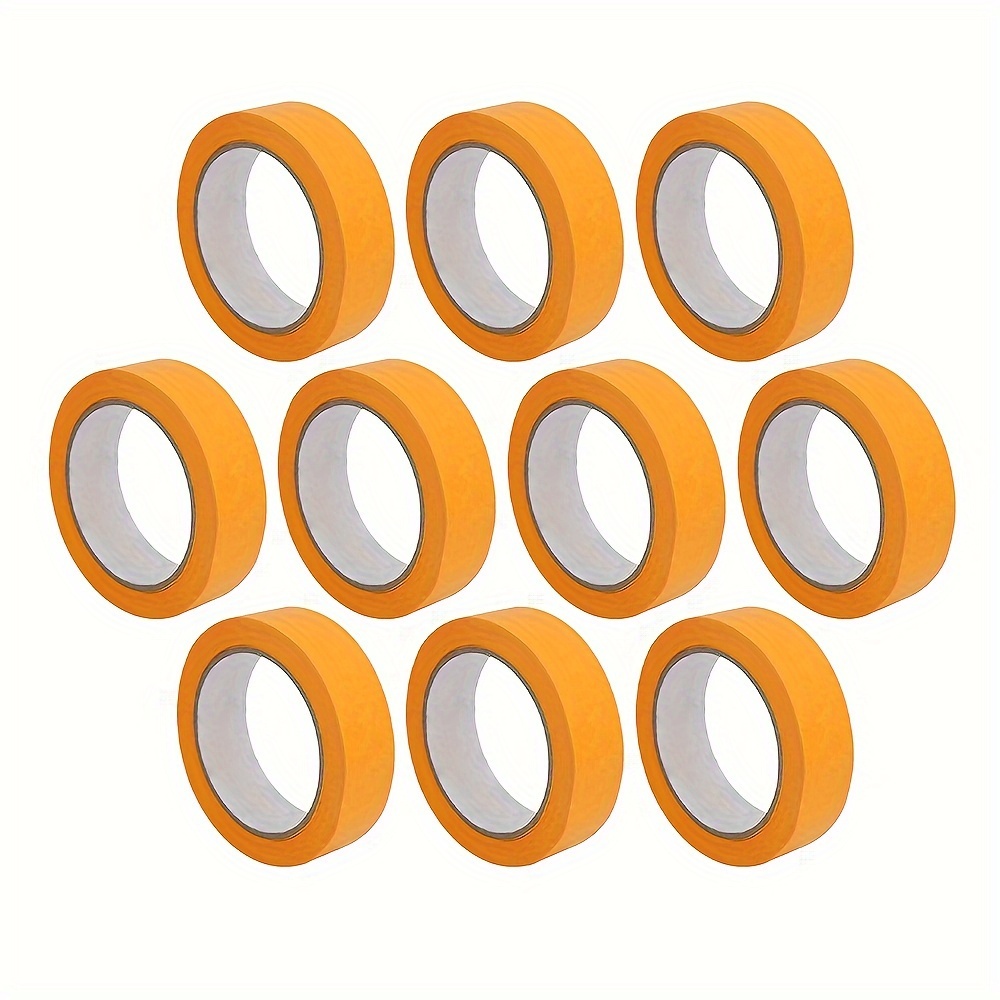 10-tlgyellow Washi Masking Tape, , Suitable For Spray Painting, Masking Paper Tape, Labels, Packaging, Craft, Art, Renovation, Office And Other Multiple Scenes