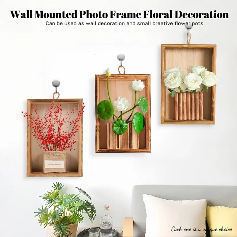 1 Stück Retro Wandmontiertes Pflanzenregal & Blumentopfhalter - Bohrfreie Montage * für Wohnzimmer, Büros *