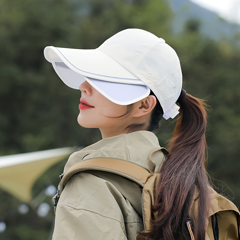 Women's Baseball Cap with Ponytail Hole Breathable Nylon, Wide Brim Sun  Hat for Outdoor Travel Sports Outdoor Travel Ha