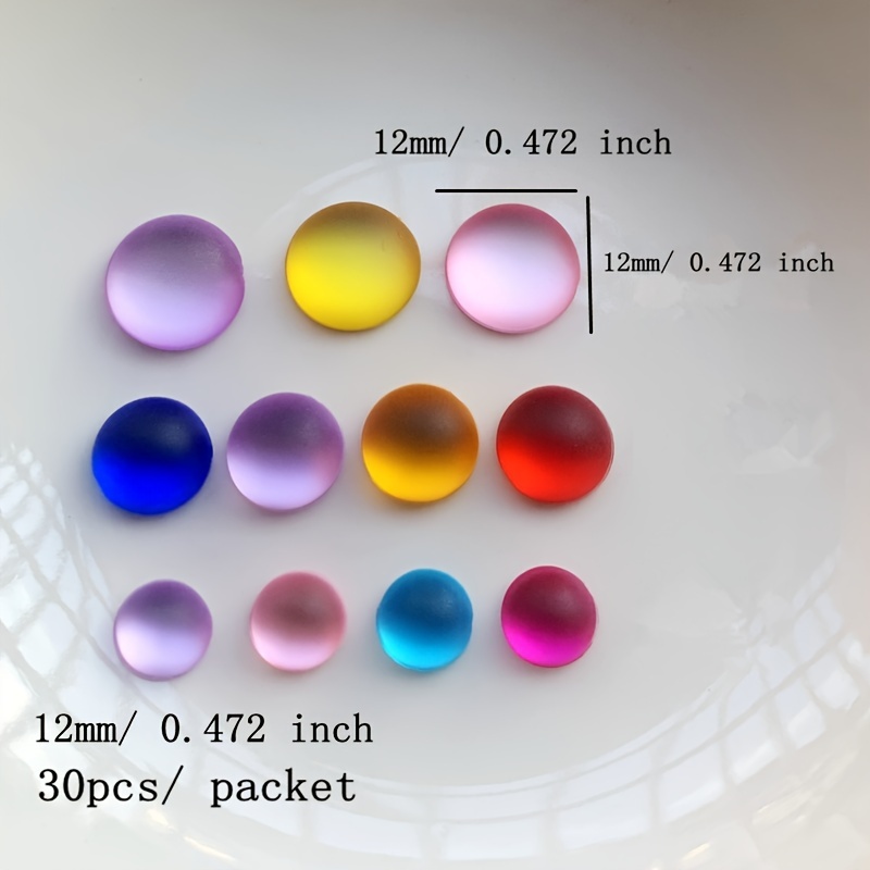 E-shop 8mm/10mm/12mm Halbrunde Acryl Kristall Strass Steine Flatback für Kleidung Hochzeit Basteln Dekoration - E64