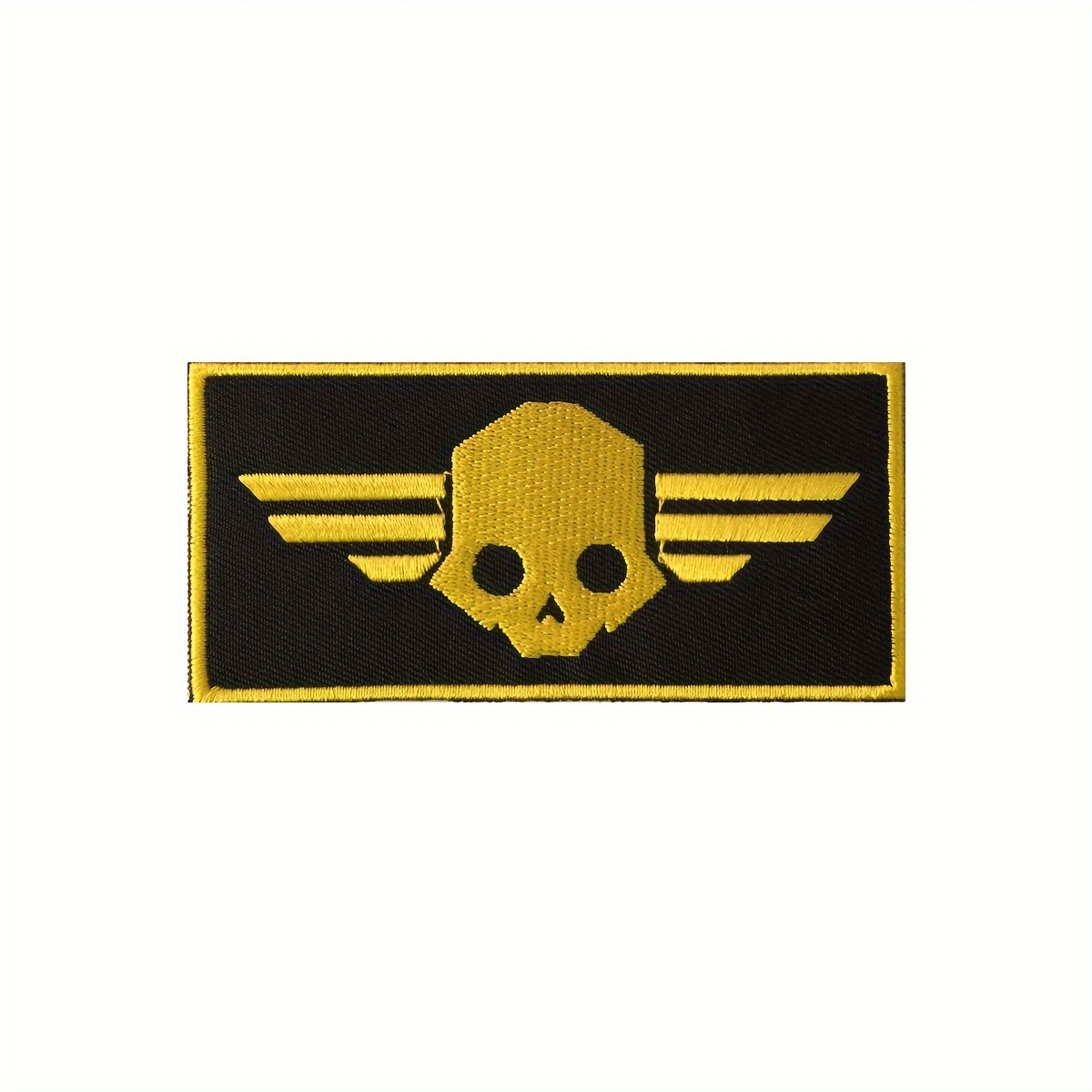 

Skull Head Embroidered Patch - Iron On Patch For Diy Clothing, Bags, And Hats - Cotton Blend Material