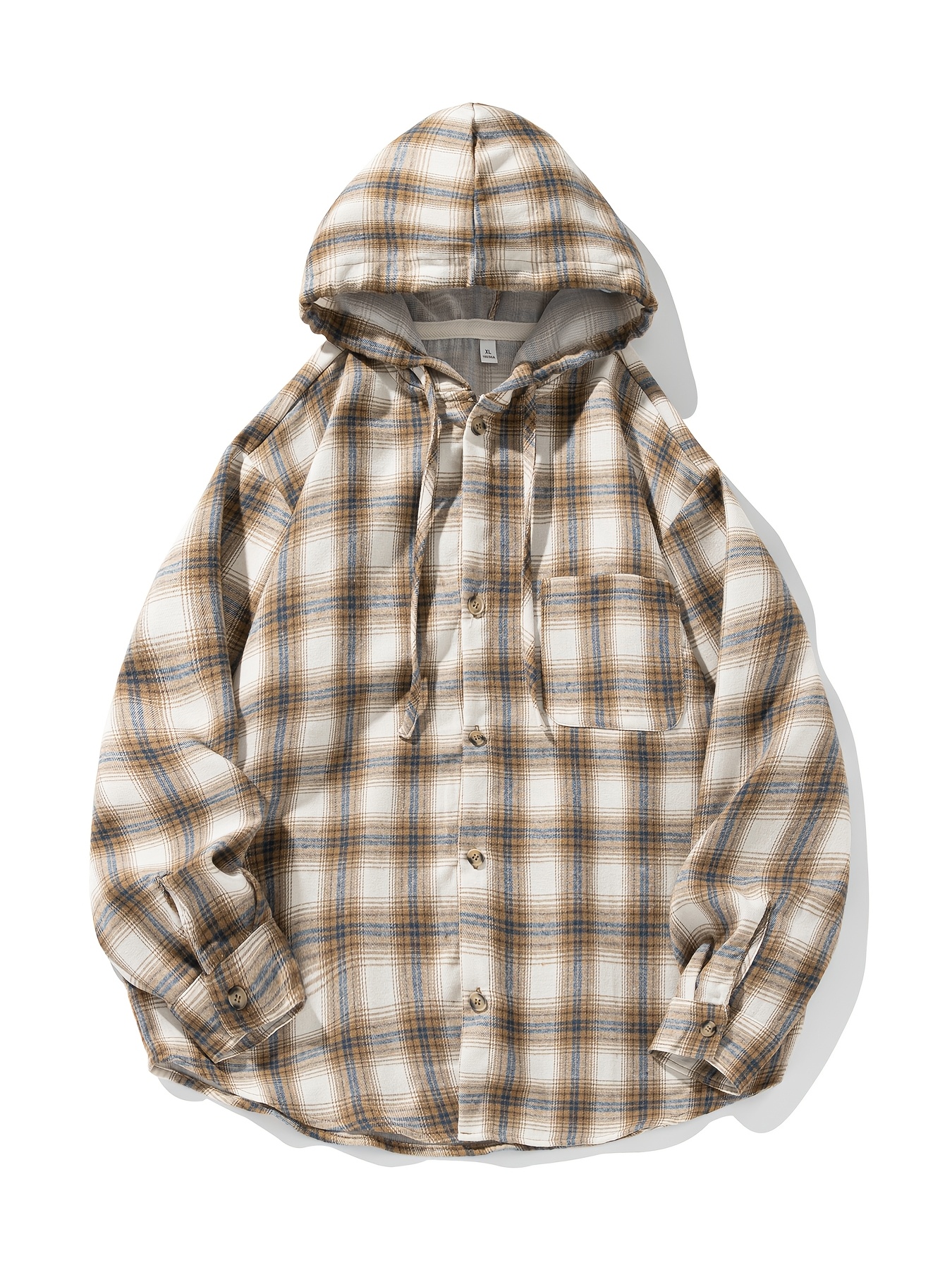 herren retro karo hemdjacke kapuze lässige passform Temu Switzerland