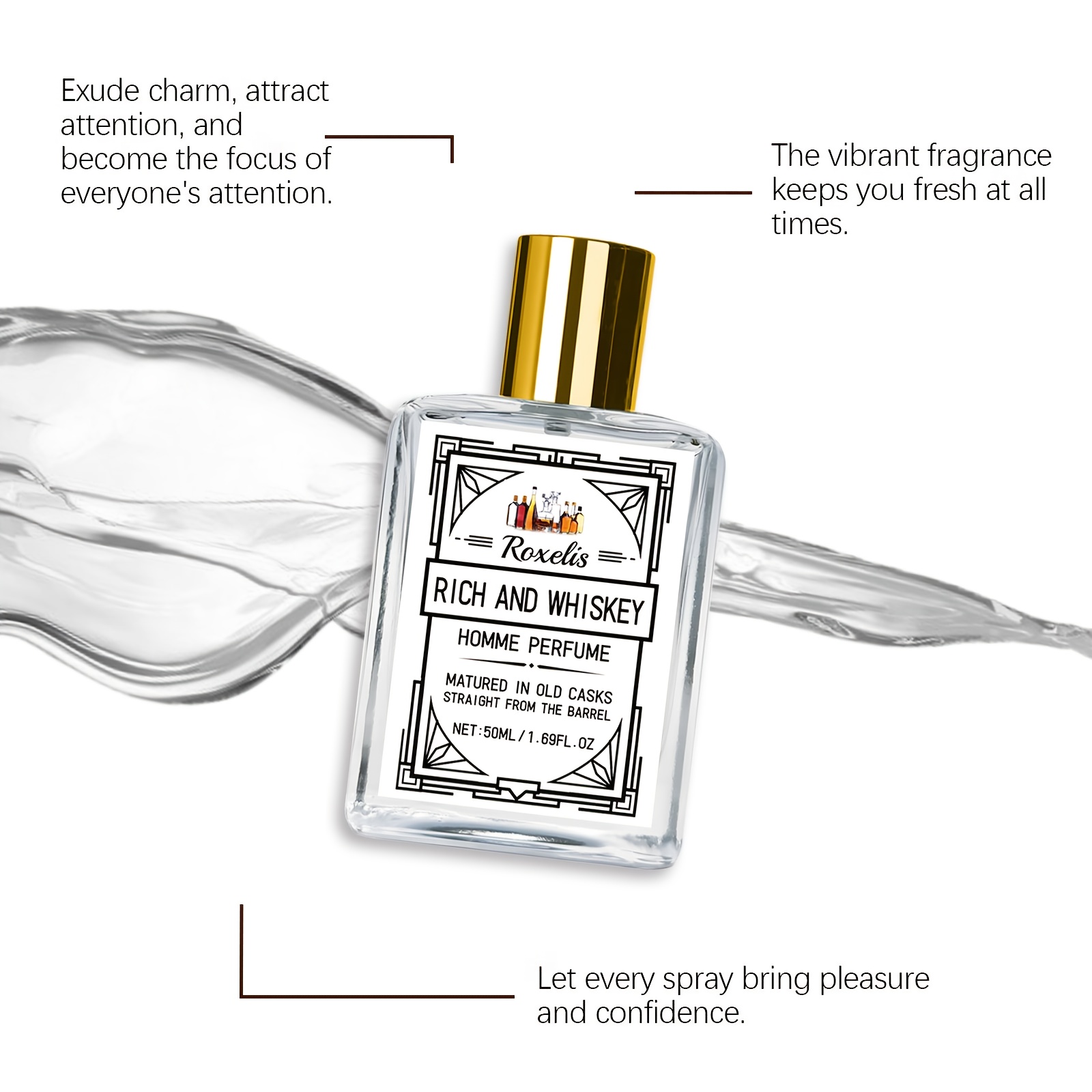 Parfum pour homme Vanille et Bois de Santal, Senteur Boisée riche, Fragrance longue durée, Convient à diverses occasions.