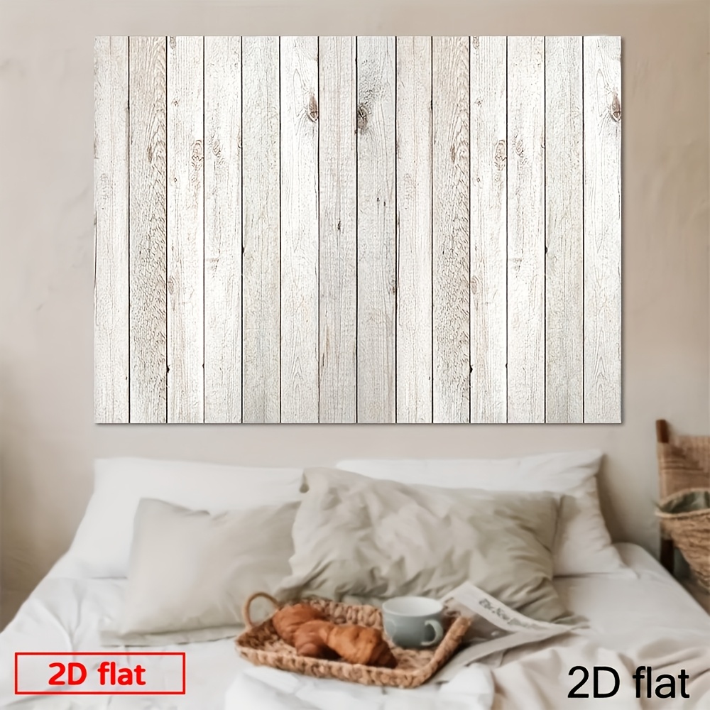 White Wood Plank Floor Mat Photography Backdrop for Newborn Shoots