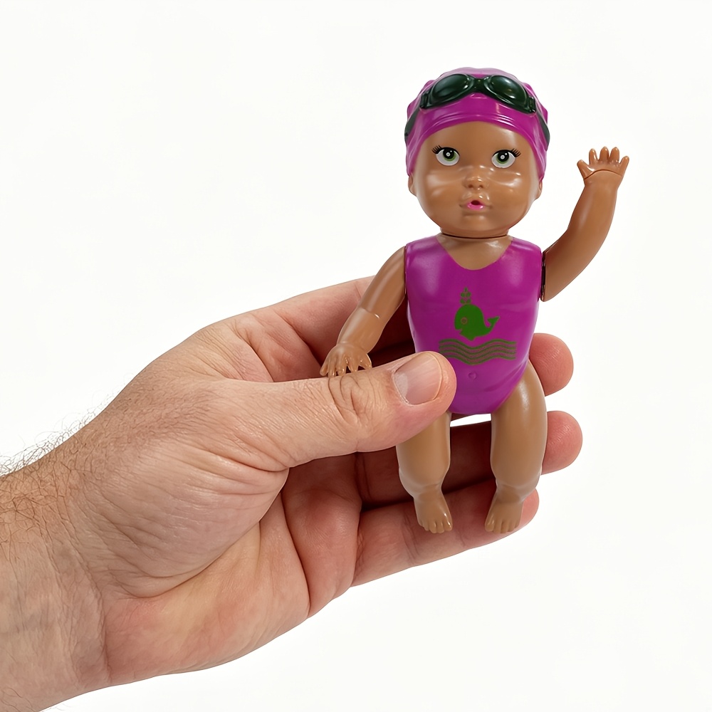 Interactive Wind-Up Swimming Doll for Bath Time