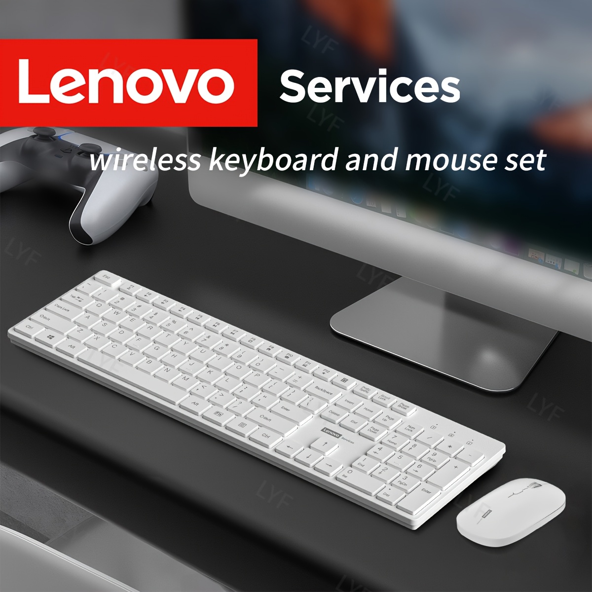Lenovo KN220 Wireless 2.4G Keyboard and Mouse Combo,  for Laptops, Office and Home Use