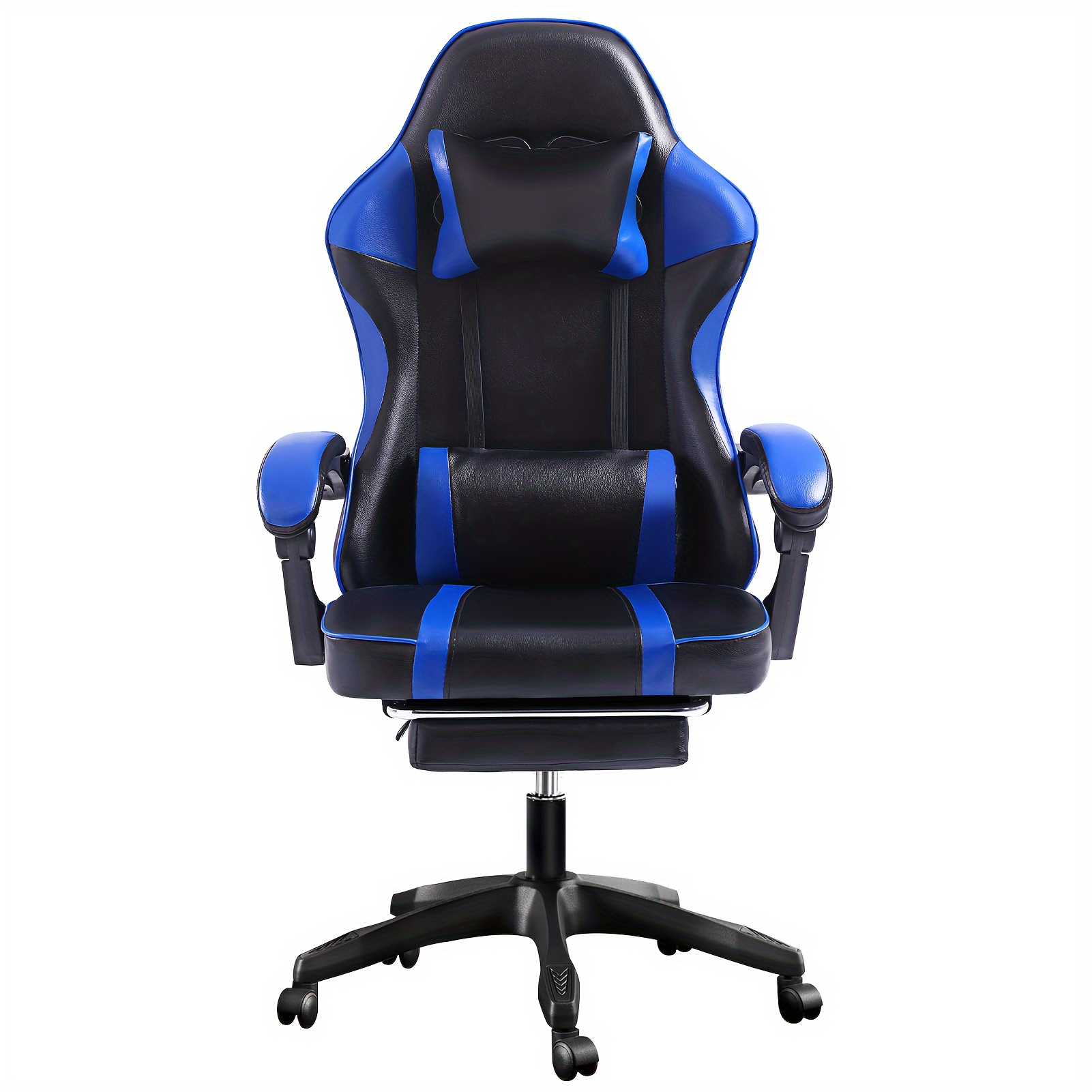 

Ergonomic Gaming Chair With Footrest, Comfort High Back Computer Chair With Adjustable Swivel For Adults, Pu Leather Reclining Gamer Chair Office Desk Chair With Lumbar Support