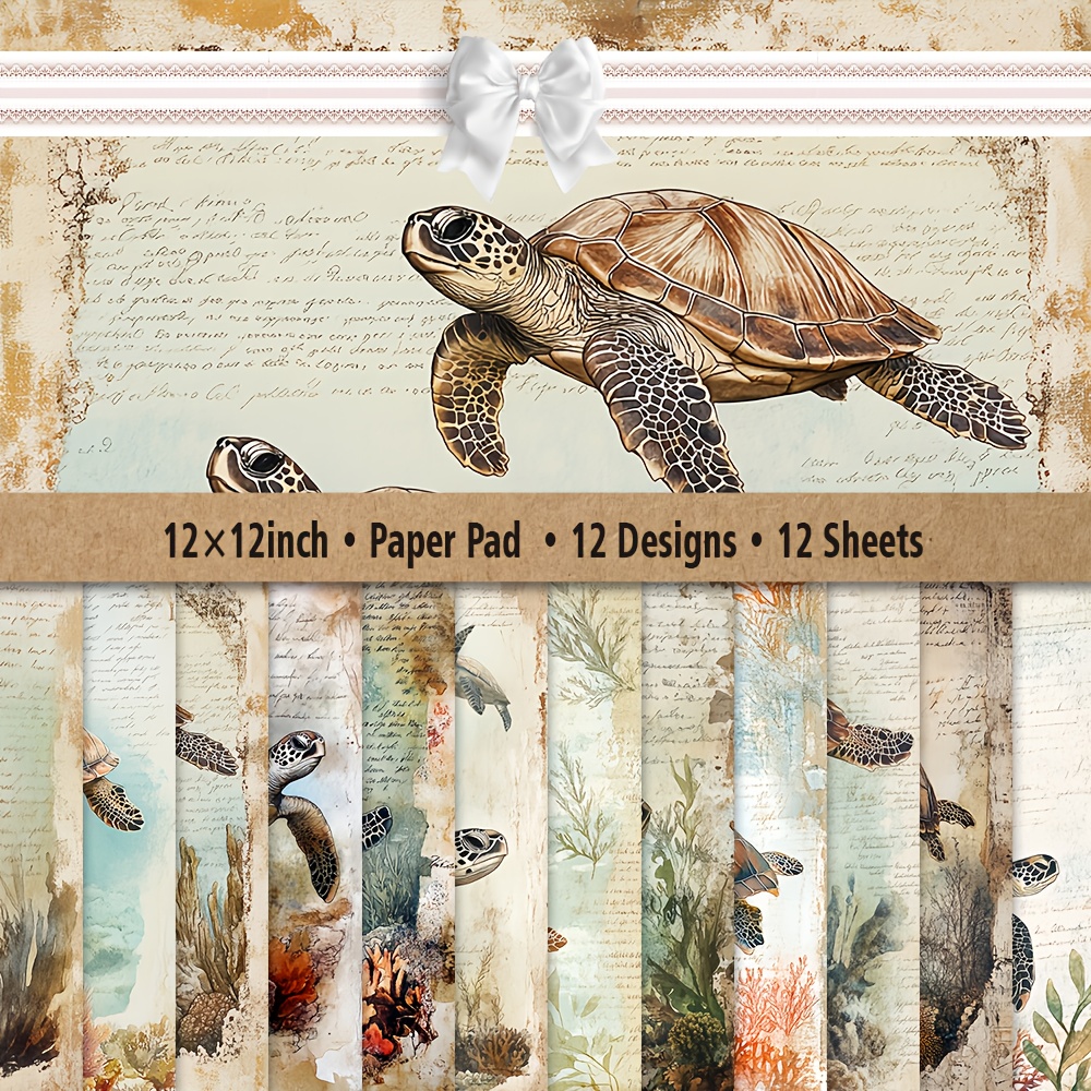 TEMU 12/ 24 Sheets 12x12 Inch Scrapbook Paper Kit - Versatile Craft Paper For Scrapbooking, Gift Tags & Planner Decor - Aesthetic & Durable Designs,