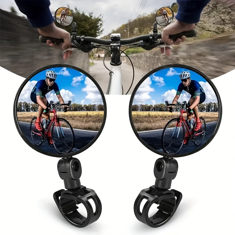 

2pcs Bicycle Mirror, Balance Bike Bicycle Reflective Mirror, Cycling Mountain Bike Electric Bike Convex Mirror