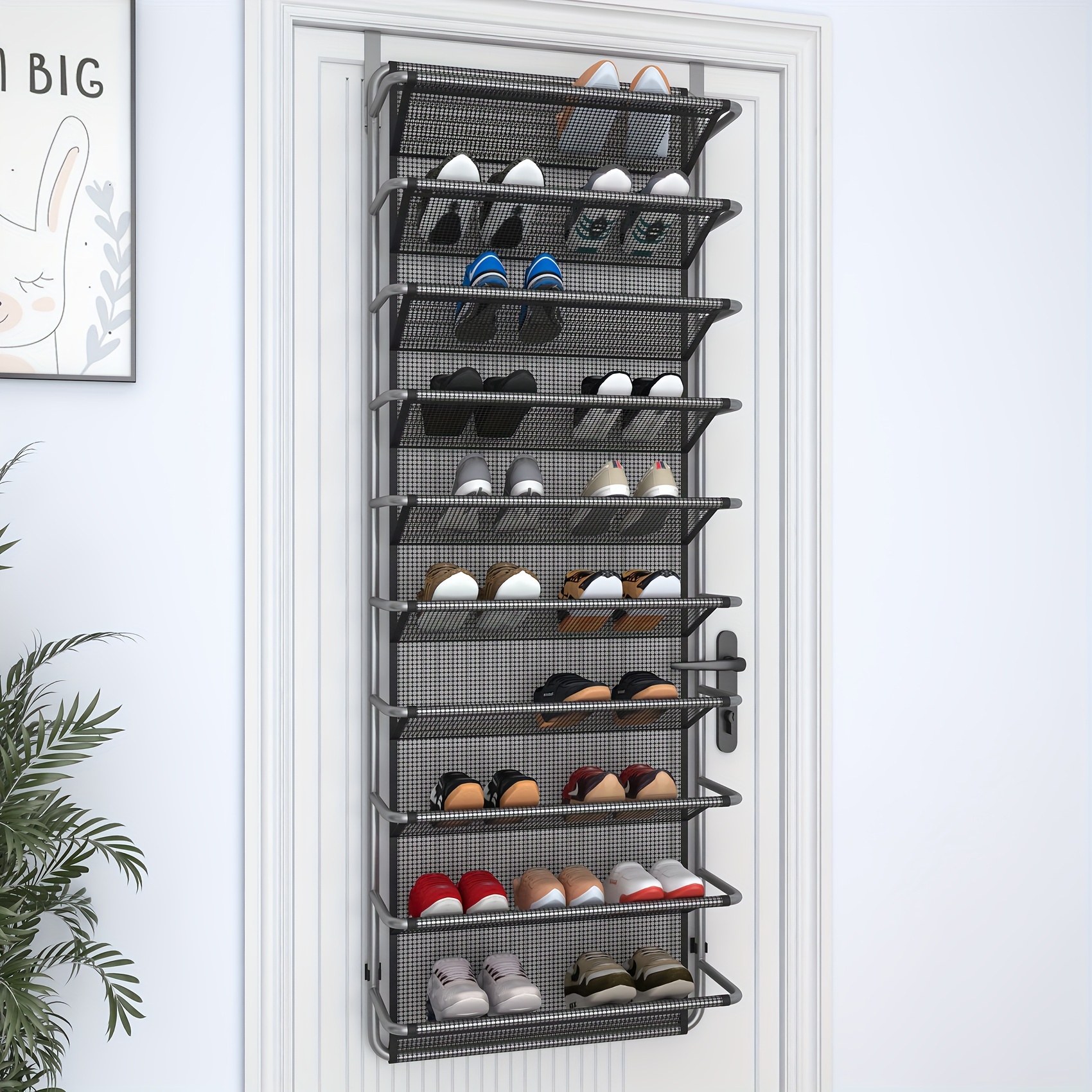 10 tier shoe rack door shoe organizer hanging shoe storage Temu