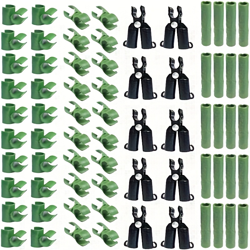 E-shop 50/70 Stück Verstellbare Pflanzen Rankgitter Verbinder Clip Kunststoff Pflanzenverbinder Pfähle Garten Kunststoffverbinder Typ A Verbindungs