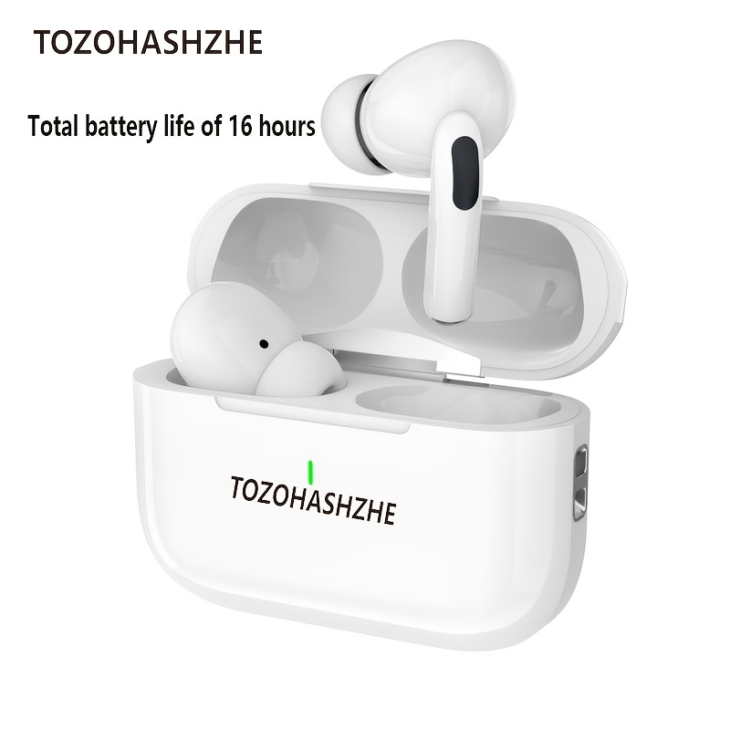 TEMU Tozohashzhe Wireless Earbuds Featuring Enc Noise Reduction, -level Sound Tuning With Powerful , Type-c Charging Case Offering 16 Hours Of Life,