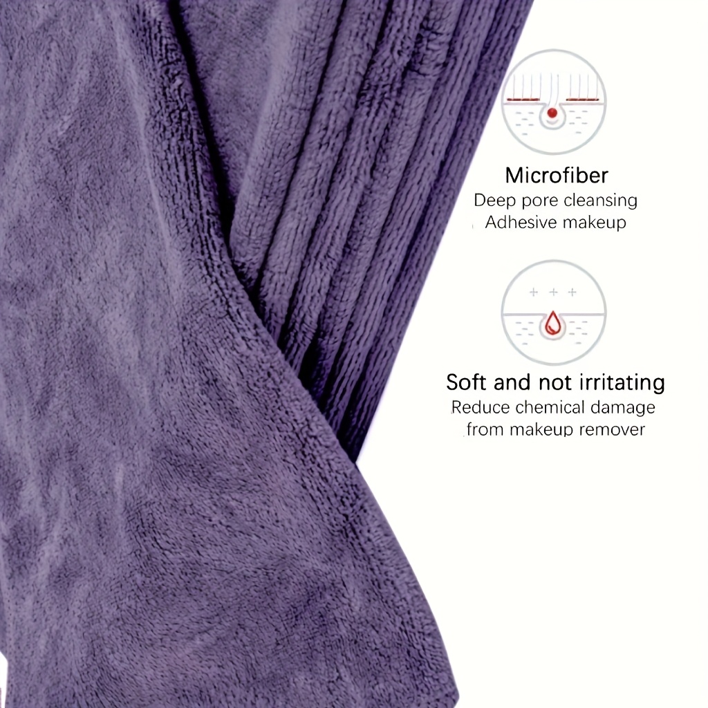 Image of 7pcs Microfiber Face Towels - Quick-dry, Hypoallergenic & -free Makeup Remover Cloths For Types - Gentle & Facial Cleansing