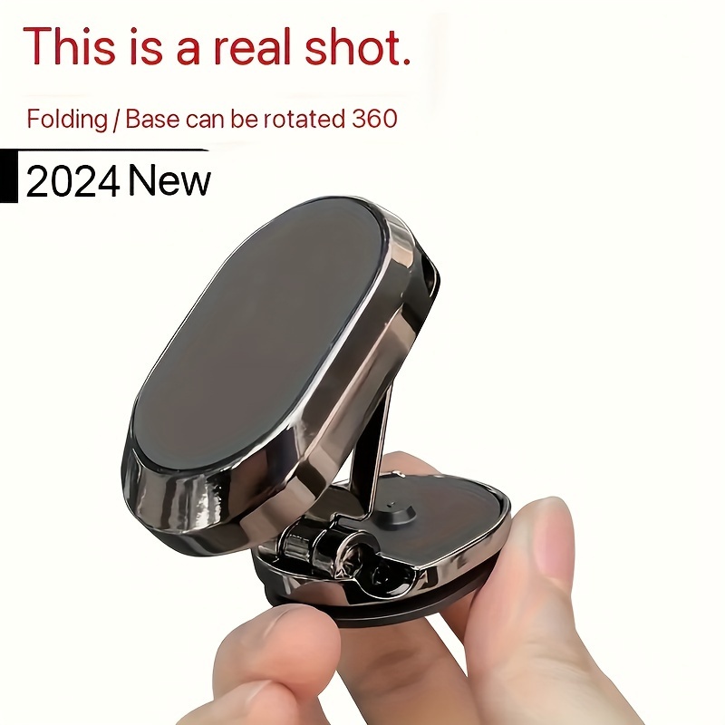 

360° Rotating Magnetic Car Phone Holder, Strong Suction, Instrument Panel Mount For Navigation, Driving,