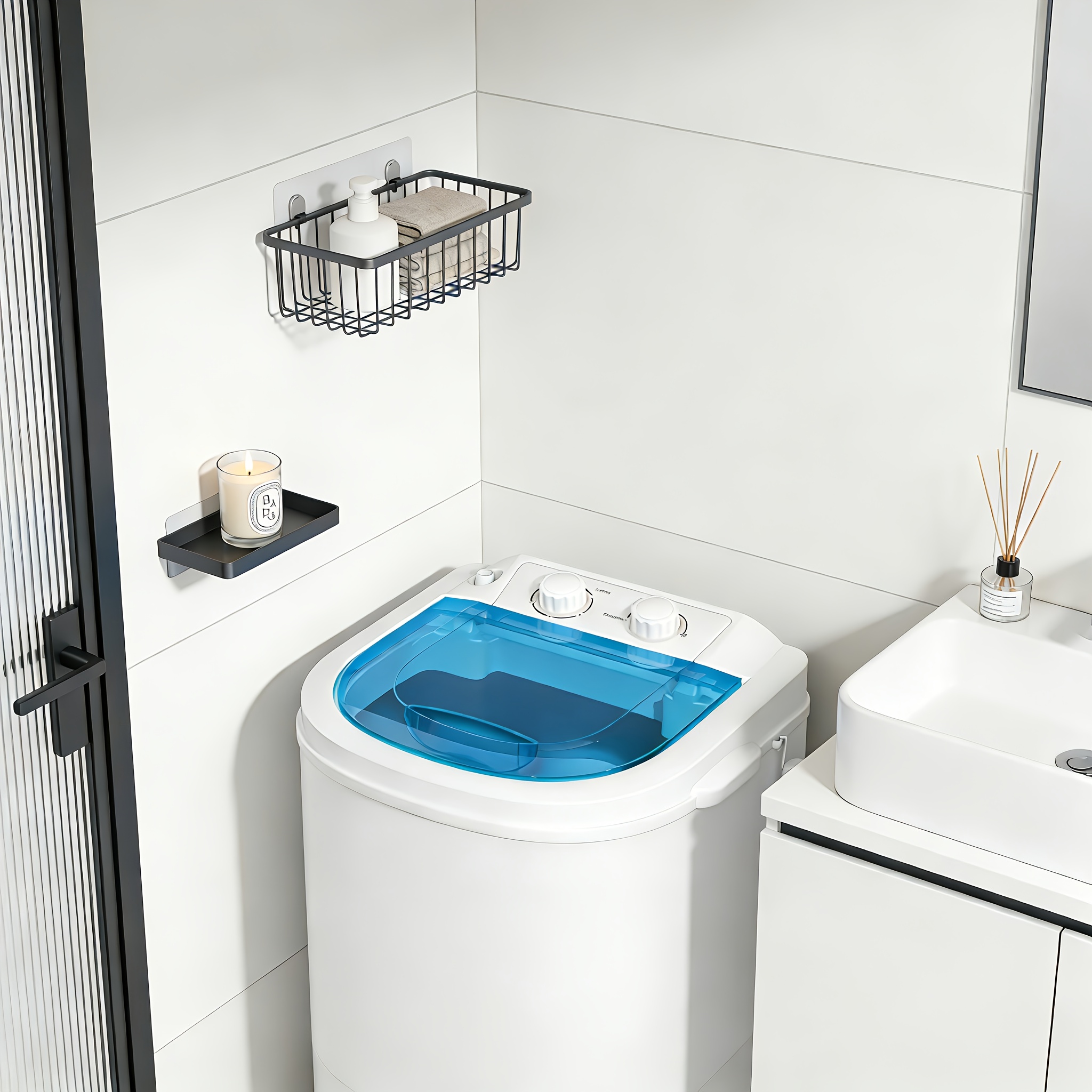 6.6 Lbs Mini Washer Machine And Spin Dryer Combination,, Compact Laundry Solution, Portable Washing Machine, Single Tub Laundry Small Washer for Apartments, Dorms, RV, Traveling