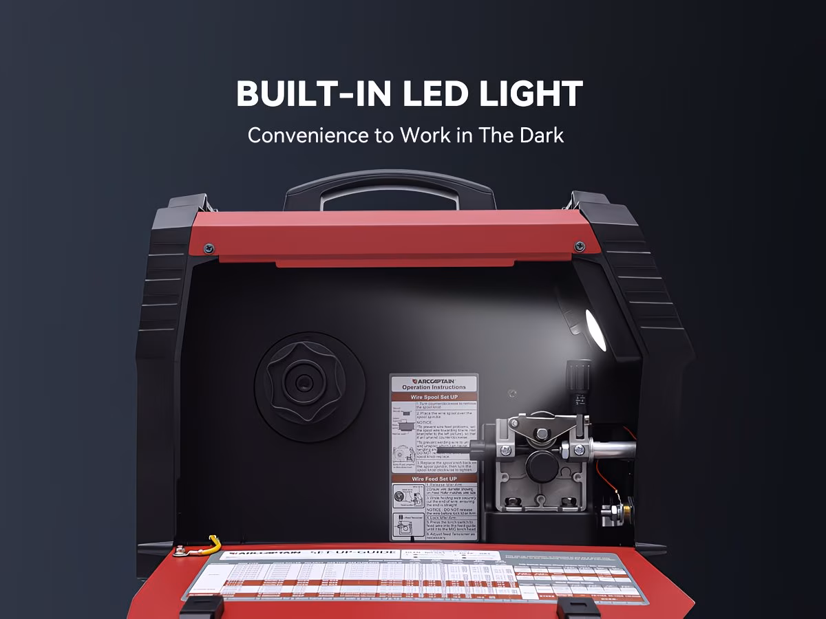 250a mig welder 110v 220 mig gasless flux core mig stick lift tig spool gun spot 6 in 1 aluminum welding machine professional welder large led display with lift tig gun spool gun sold separately without battery Product details 2