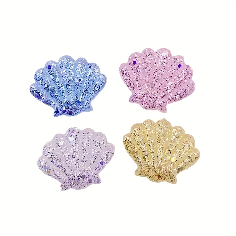 Image of 20pcs Multicolor Patches With Sparkling Sequins Suitable For Diy Crafts, Clothing, Hair Clips, Costume Accessories - Shelling For Dressmaking, Baking Decorations, & Decoration (20pcs)