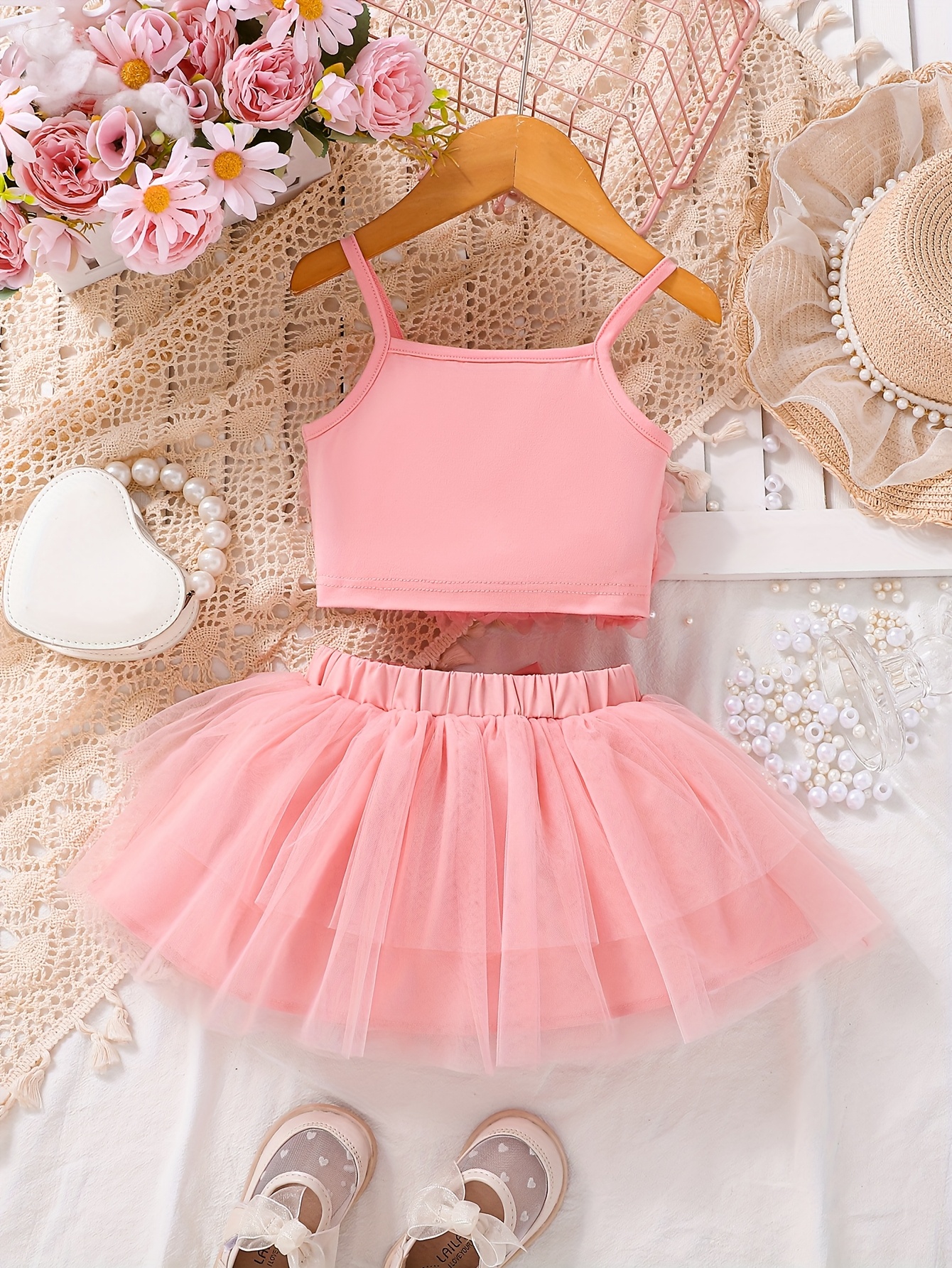 two piece floral camisole dress set european Temu Saudi Arabia