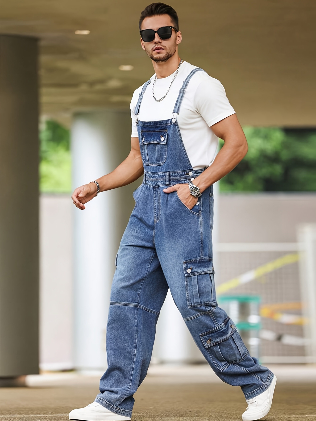 Amazon.com: Overall Pocket Overall Pants Suspender Mens