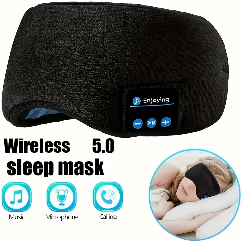 

Sleep Mask, Wireless Sleeping Headphones Music Earbud Eye Mask For Side Sleepers Men, Women Girl Ultra Soft Elastic Comfortable Wireless Music Earphones