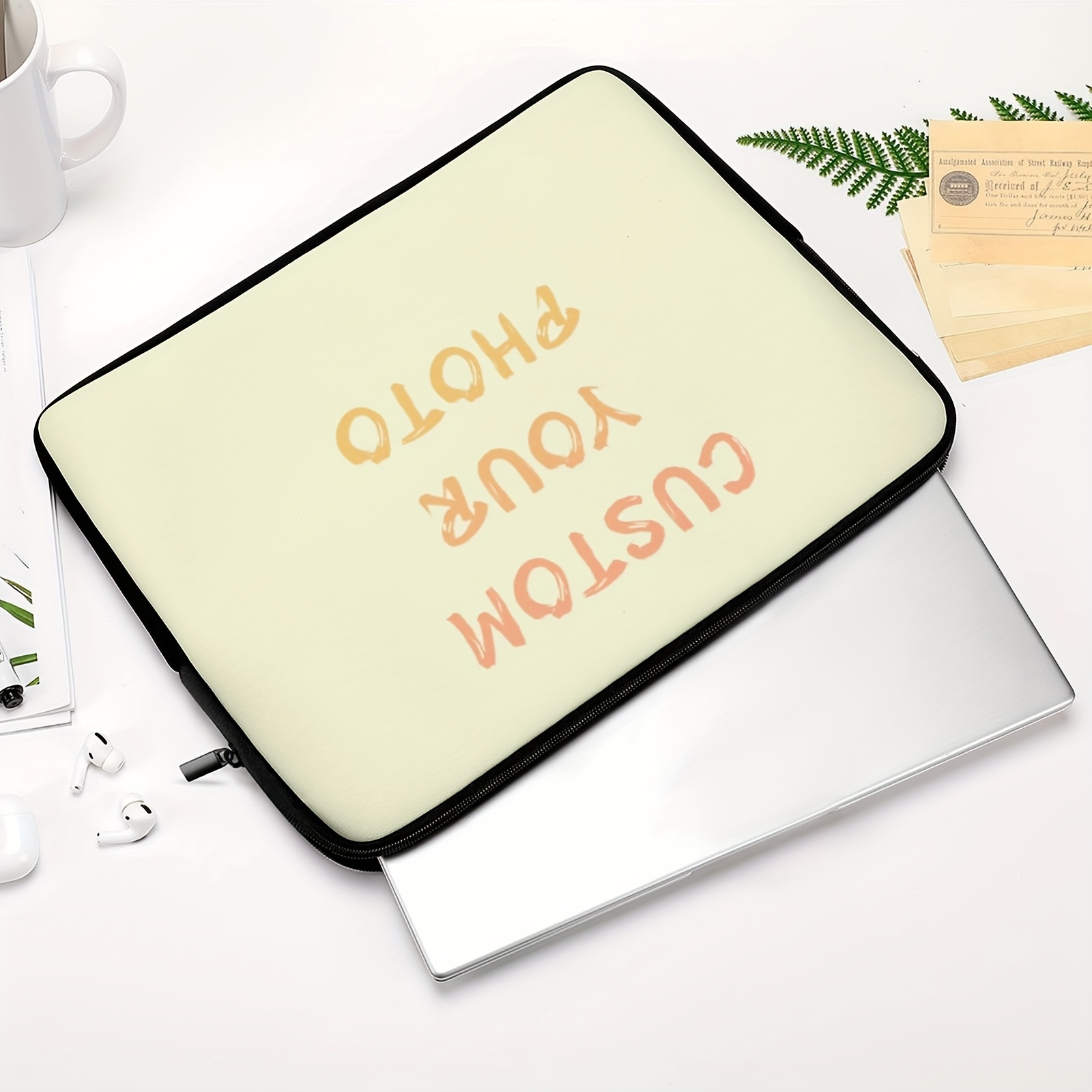 Custom Personalized Laptop Bag with 2D Flat Printing