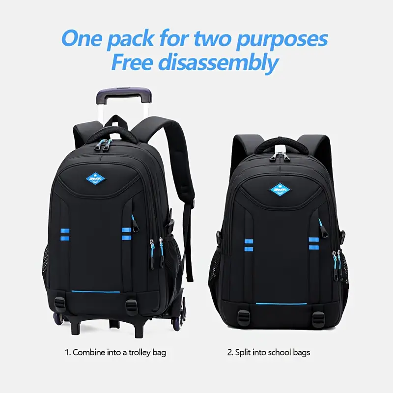 a set casual backpacks detachable trolley - Temu Mauritius a set casual backpacks detachable trolley - Temu Mauritius