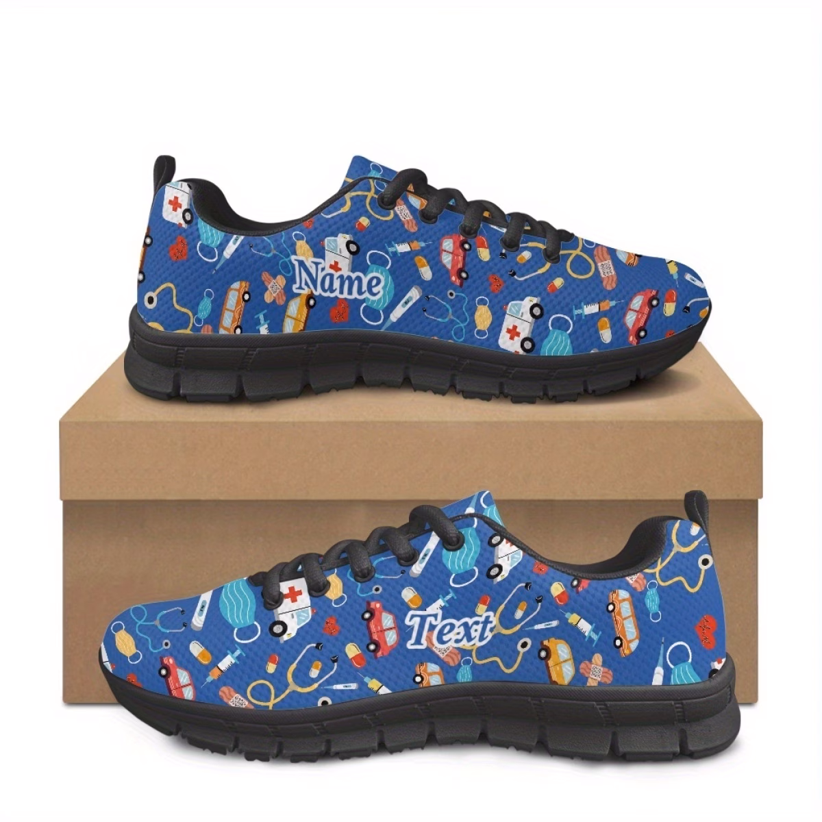 2025 Nurse Day Themed 2D Print Sneakers for Runnin...