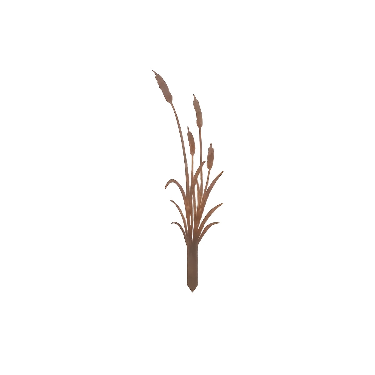 TEMU 【2d Flat】 [2d Flat] 1pc Iron Garden Decorative Ground Plug, Rustic Reed Silhouette Ground Plug, Plant Trellis, Country Style, Suitable For