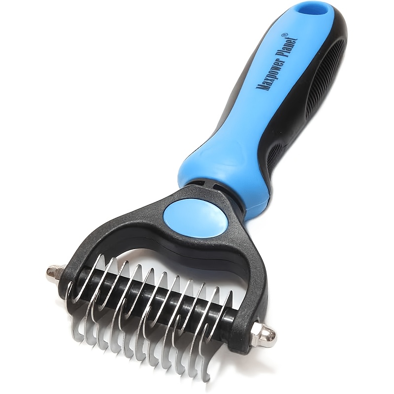 TEMU Pet Grooming Brush, Double-sided Depilation And Anti- , Dog Undercoat Comb, Dog Grooming Brush, Dog Dematting Brush, Brush For Dogs And Cats,