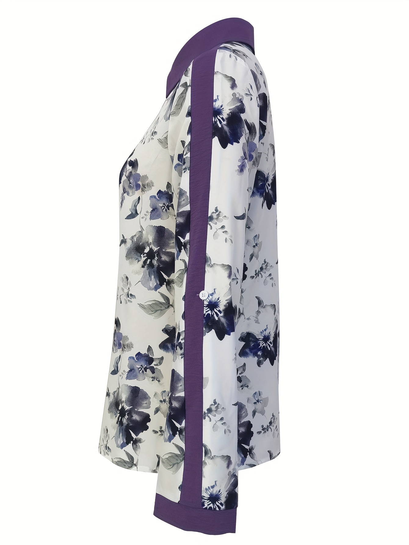Floral Printed Lapel Collar Shirt & Trousers