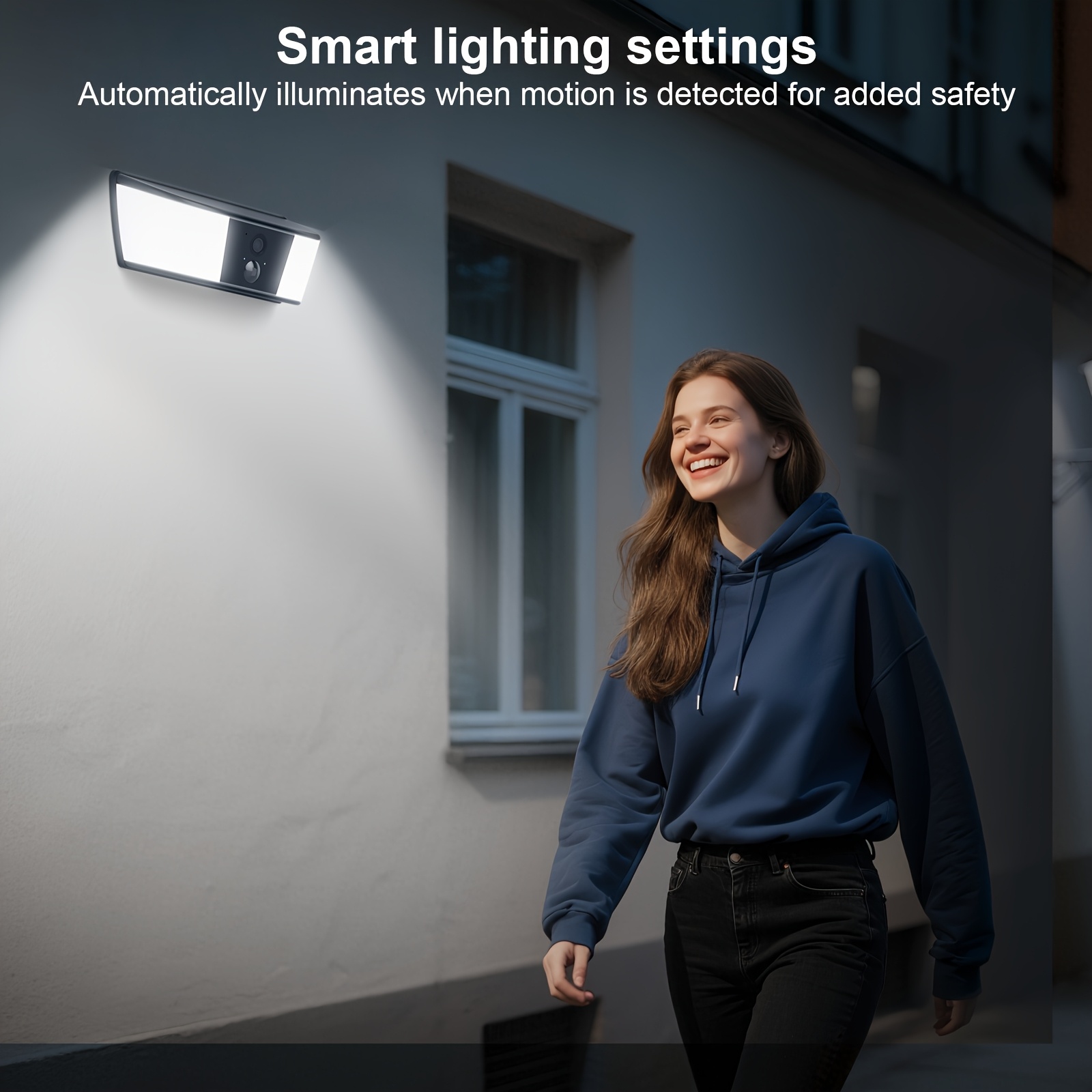 ANRAN Caméra Murale Solaire, Caméra de Sécurité Solaire Extérieure et Lumière Murale, Caméra de Sécurité Solaire Extérieure Sans Fil 2.4G pour la Sécurité de la Maison avec Détection de Mouvement IA, Lumière Activée par le Mouvement, Vision Nocturne Couleur, Sirène Stockage Cloud/SD