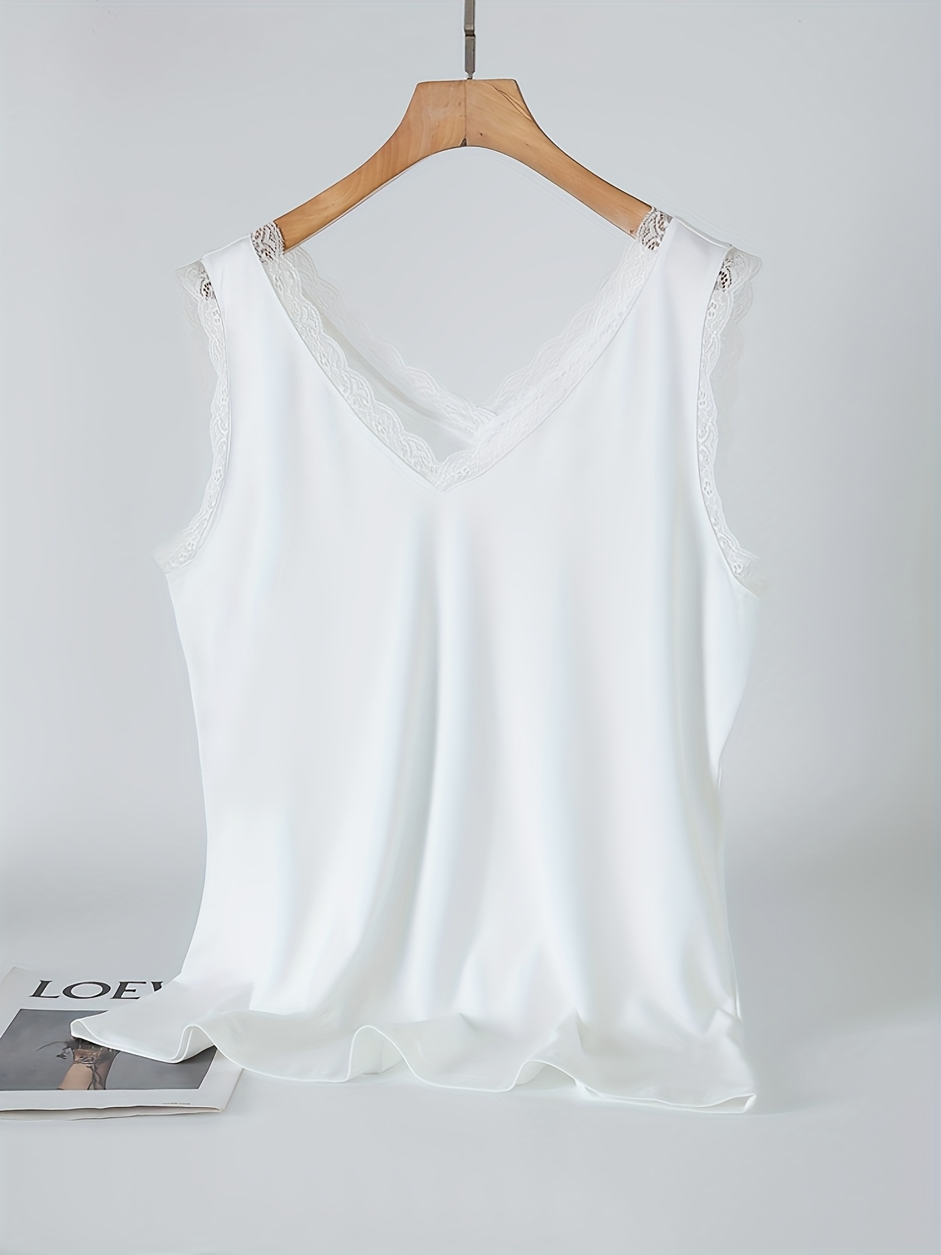 womens plus size sleeveless black lace tank top casual v Temu