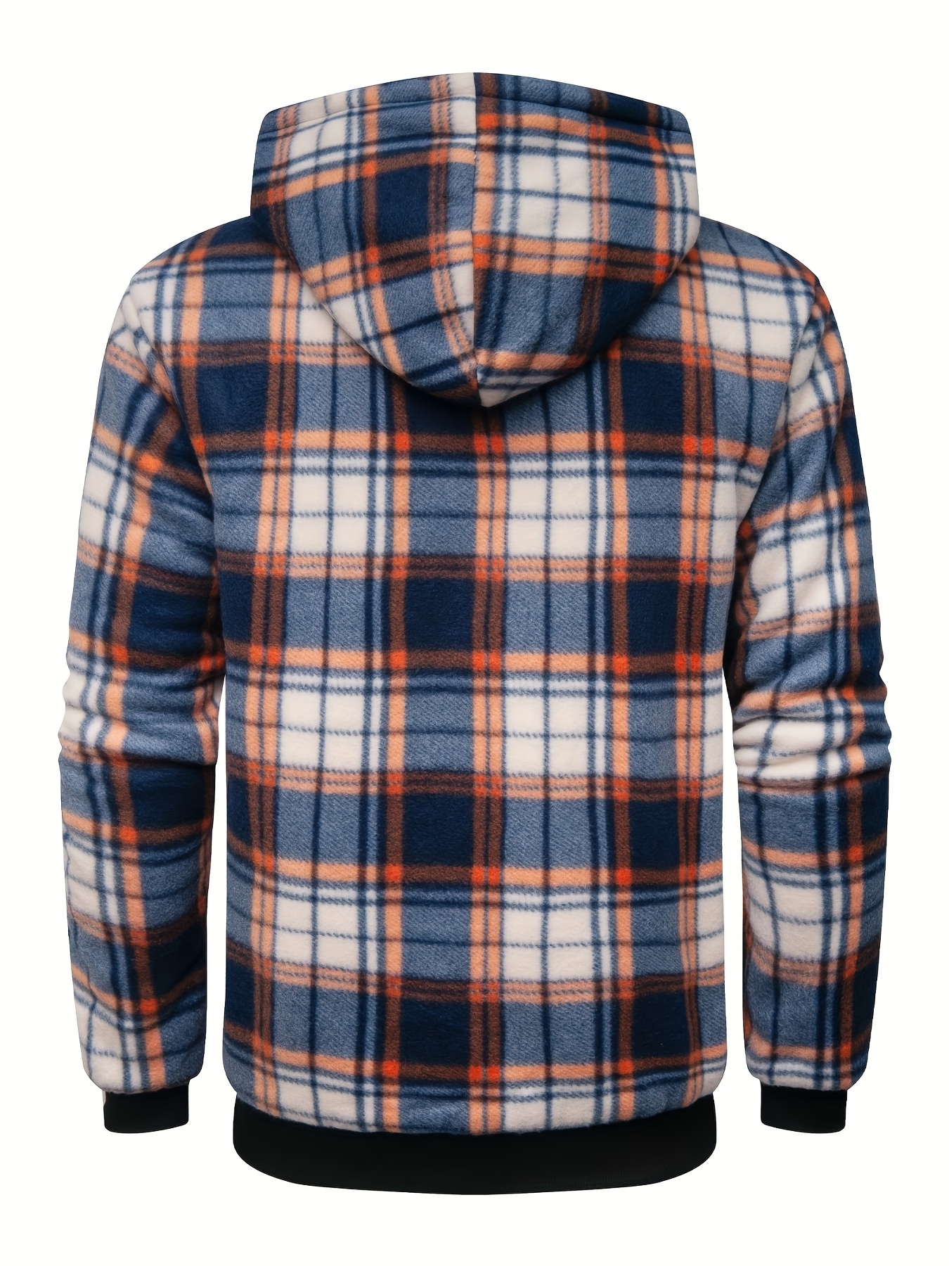 Men'S Heavyweight Fleece Hooded Jackets Thick Sherpa Lined Flannel Plaid Shirt with Full Zip 44 Men'S Heavyweight Fleece Hooded Jackets - Thick Sherpa Lined Flannel Plaid Shirt with Full Zip
