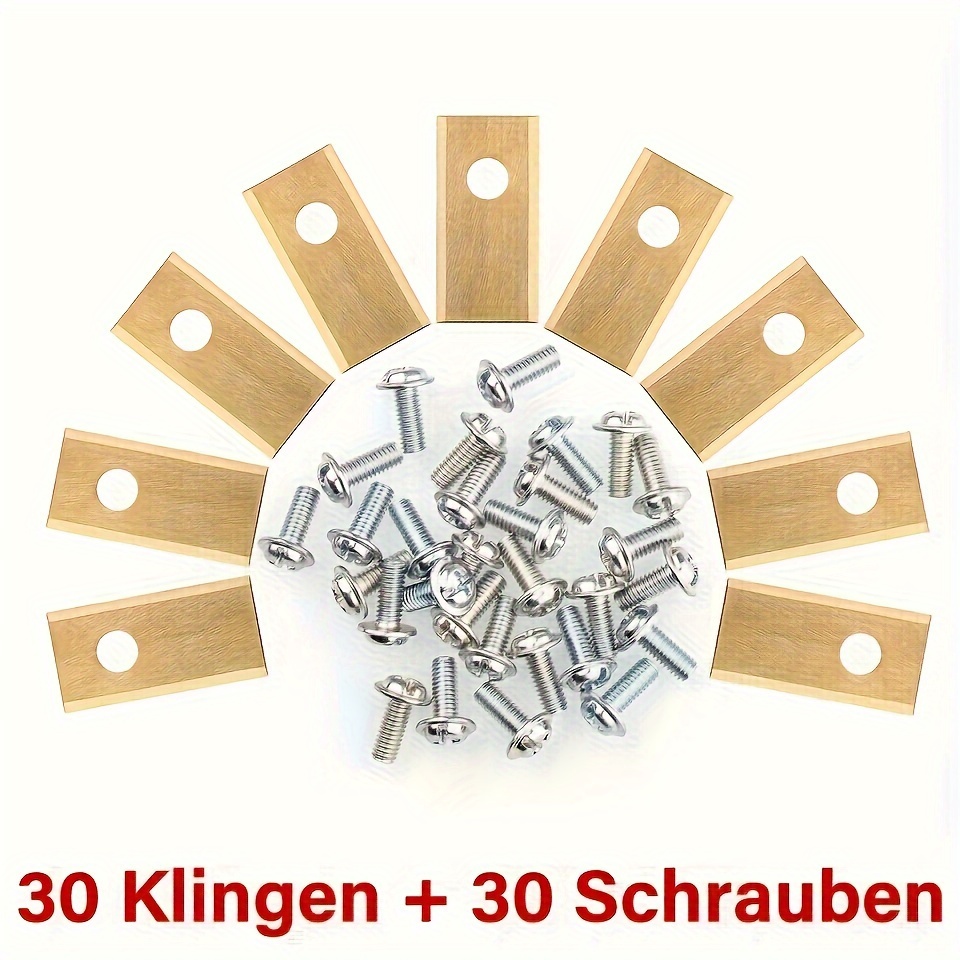 

30pcs Titanium Blades For Lawnmower - ,