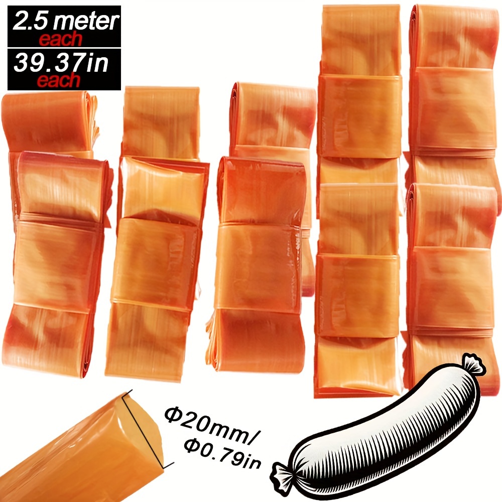 

Siscci Sausage Casings For Homemade - Non-edible 20mm Nylon Sausage Skins For Meat , Sausage Making Tools For Kitchen Use - Sausage Stuffer Accessories (diameter 0.79in)